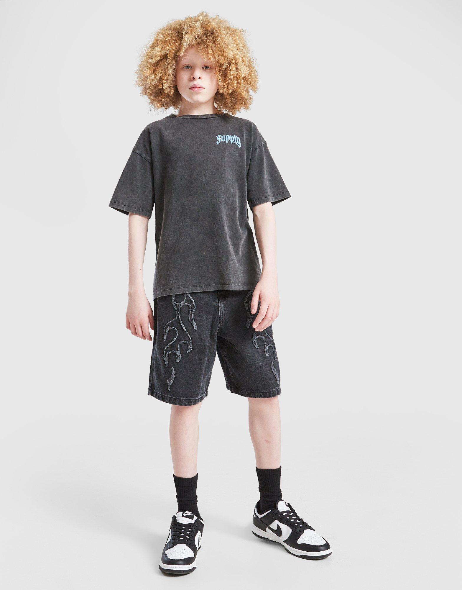 Supply & Demand Flame Denim Shorts Junior