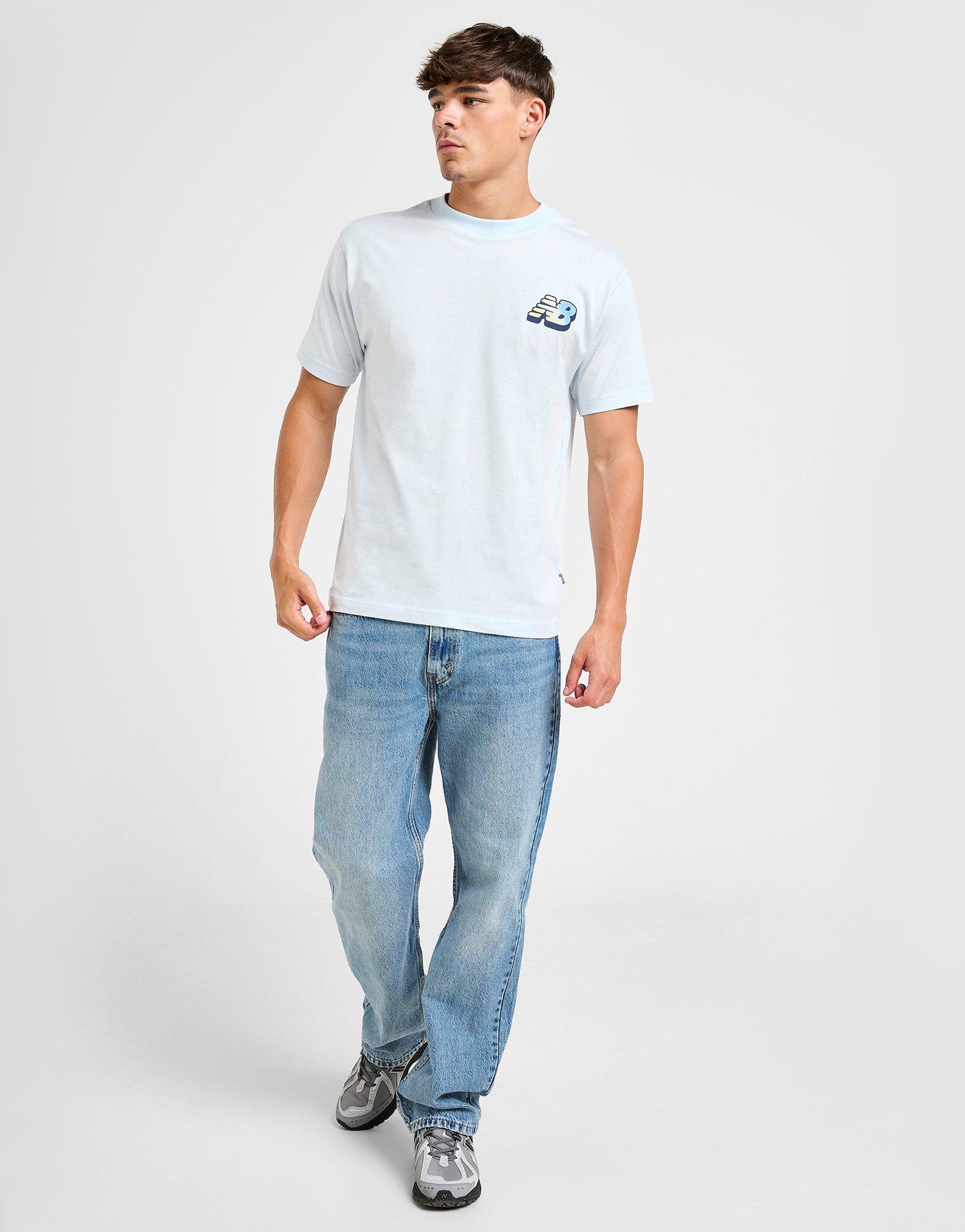 ★NEW BALANCE★ Men's NB Bubble T-Shirt Blue New Balance NB Bubble T-Shirt - JD Sports Global