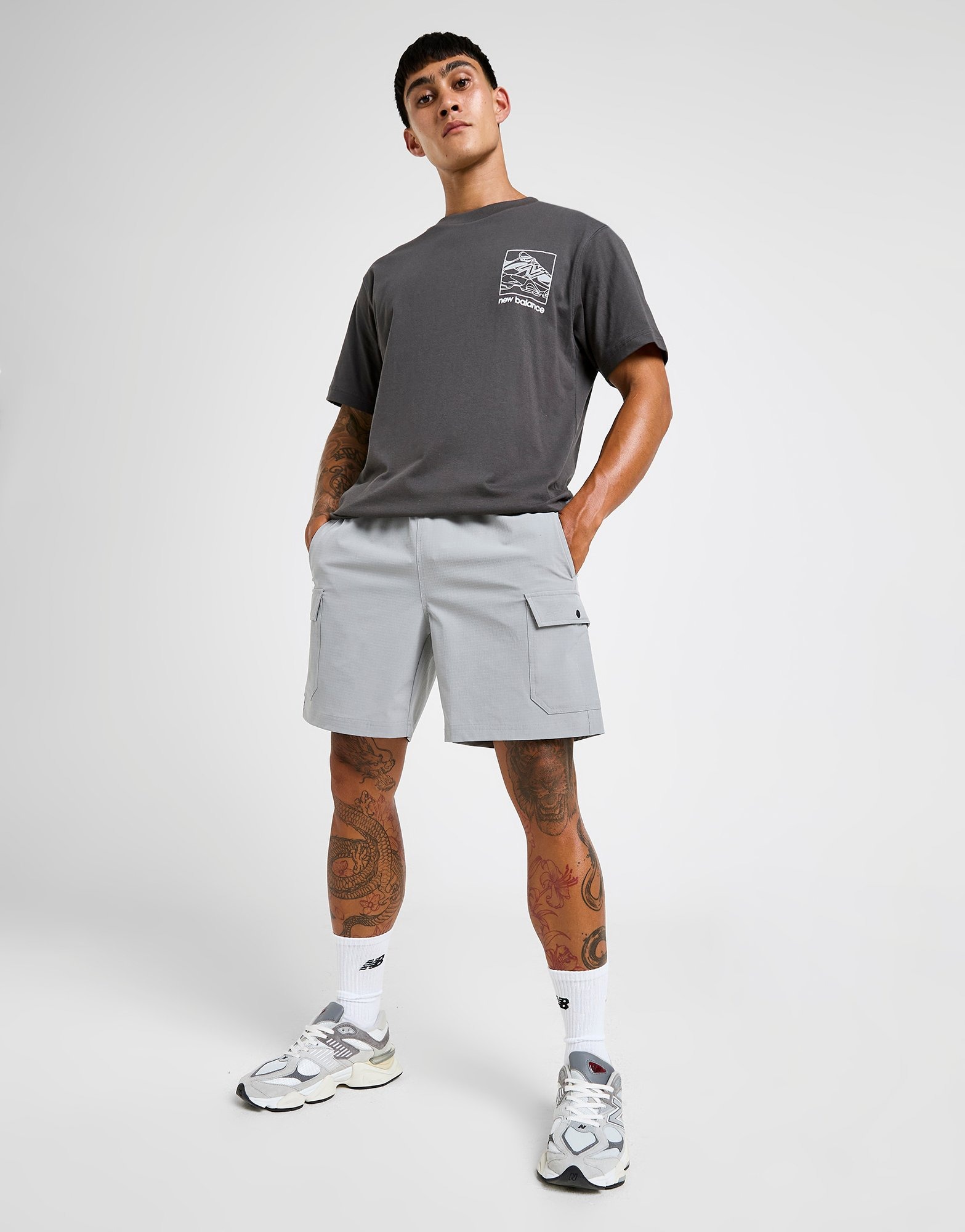 New Balance Ripstop Cargoshorts Grau - JD Sports Österreich