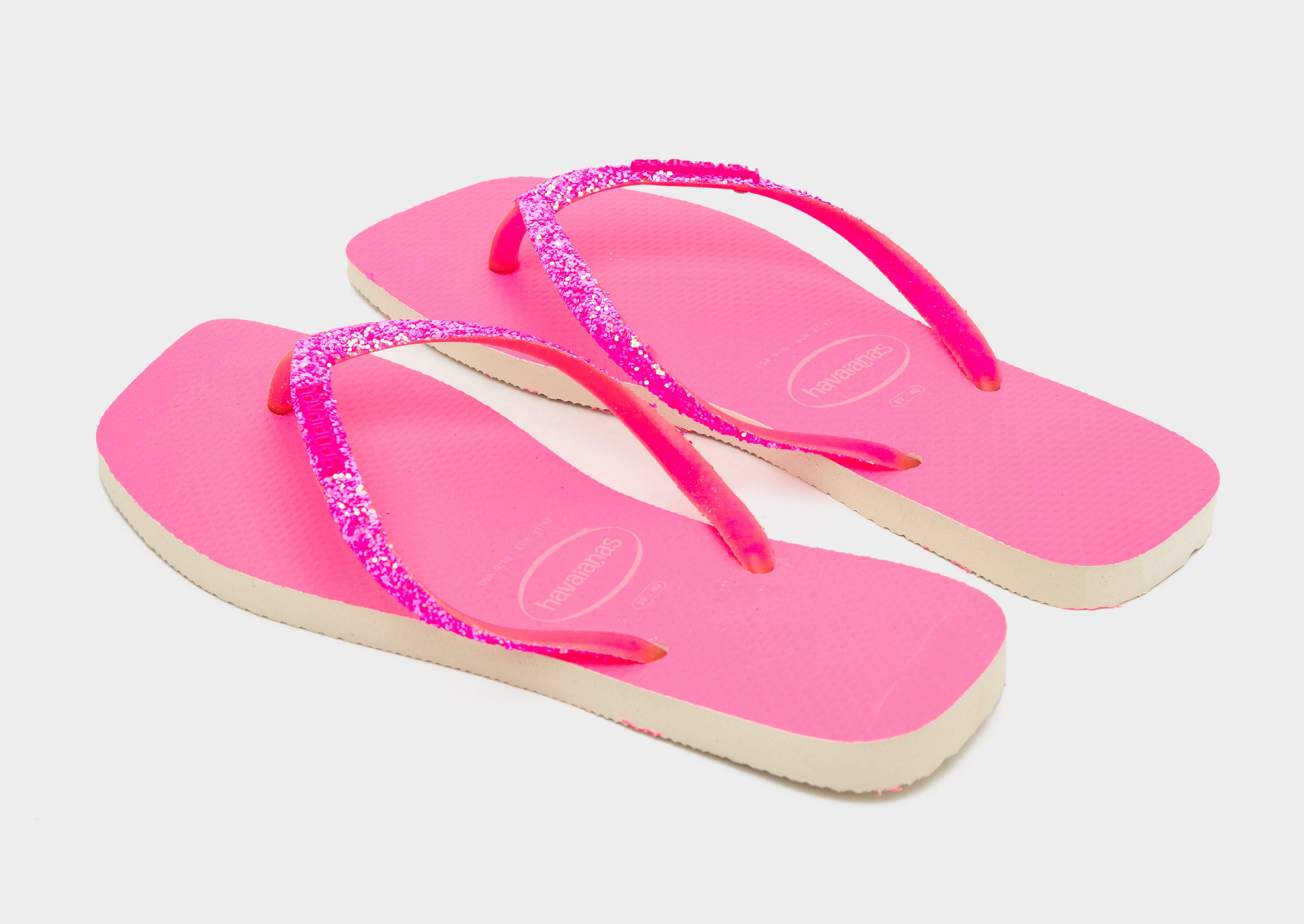 Havaianas Slim Square Glitter Flip Flops Women's