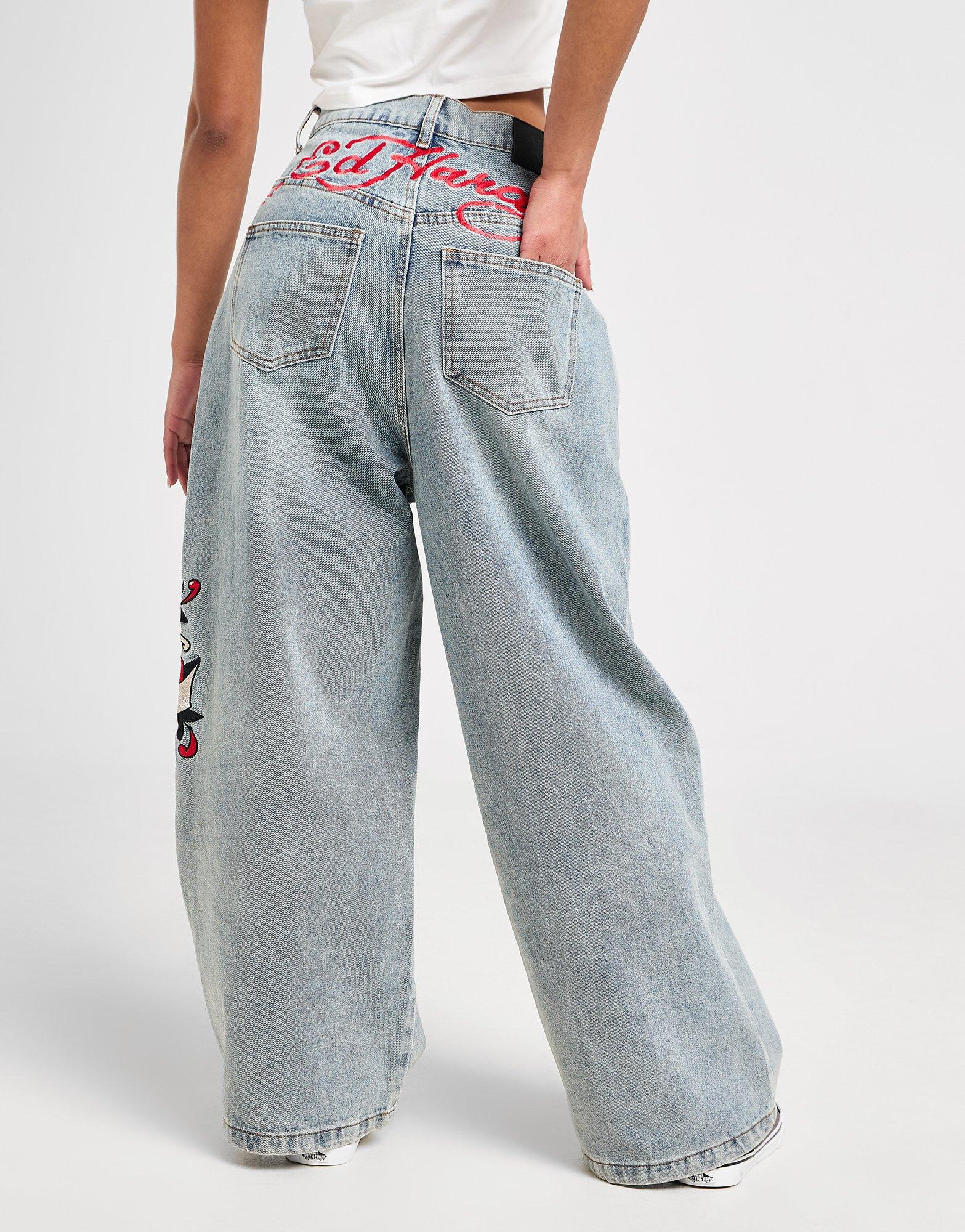 Ed Hardy Dagger Wide Jeans