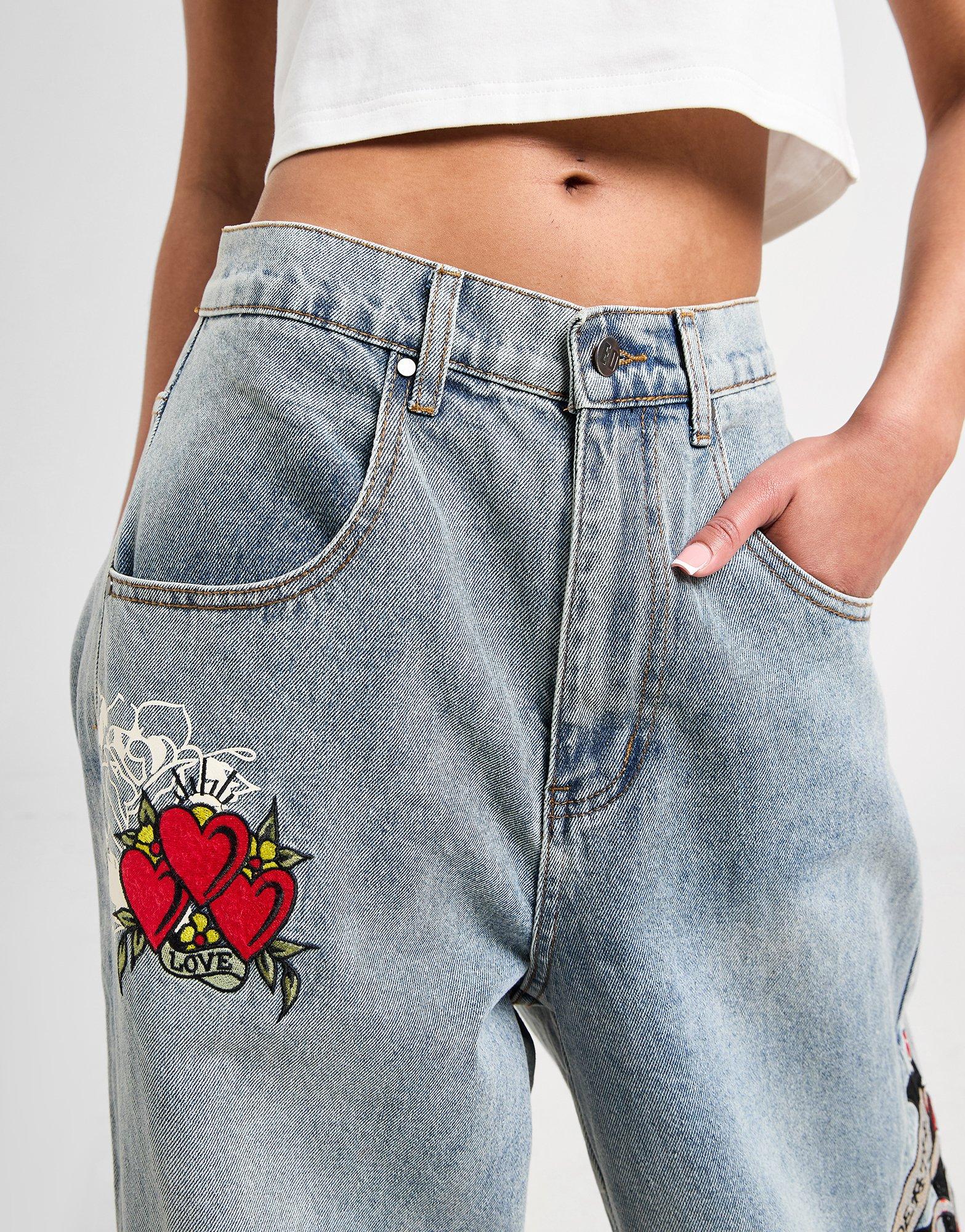 Ed Hardy Dagger Wide Jeans