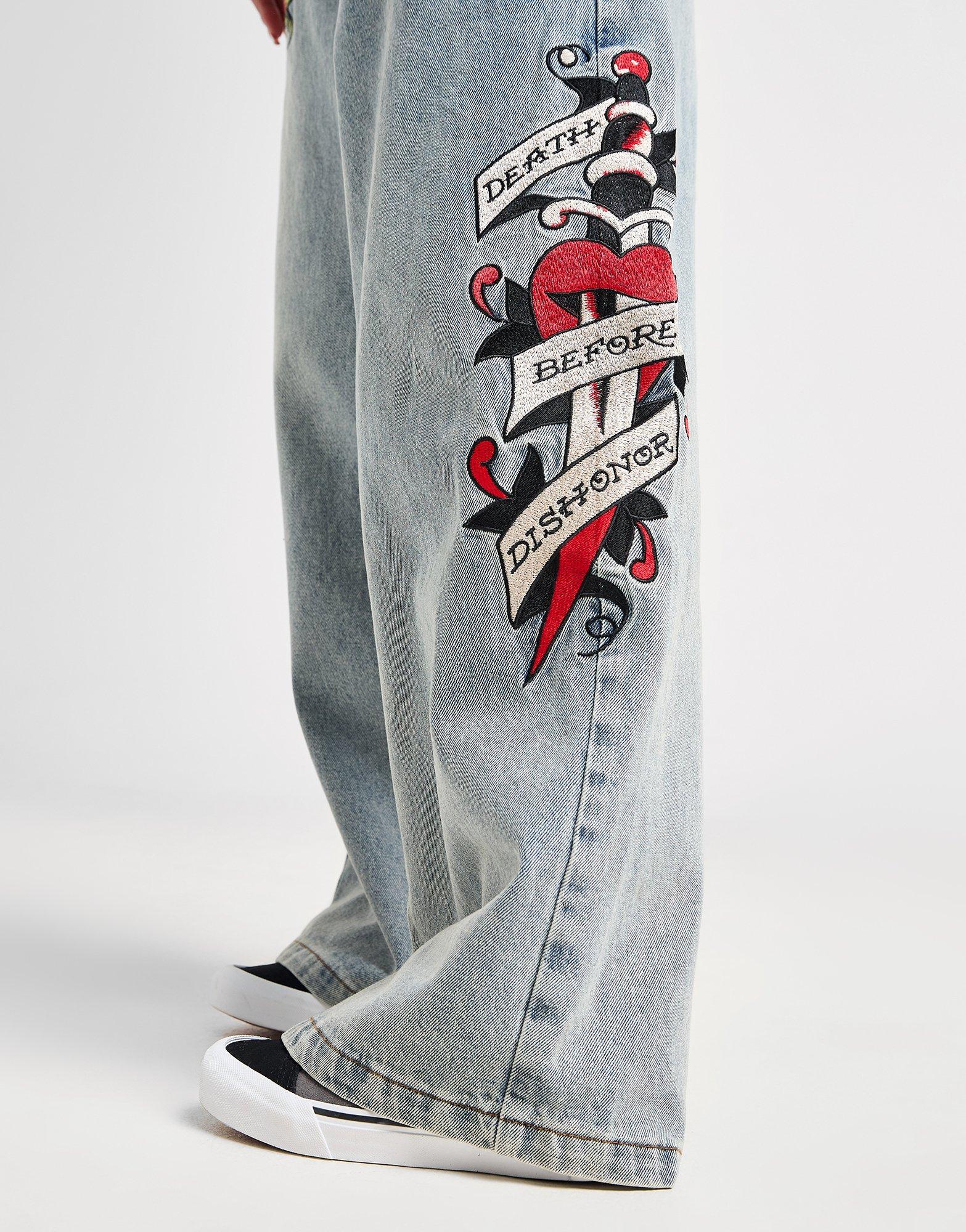 Ed Hardy Dagger Wide Jeans