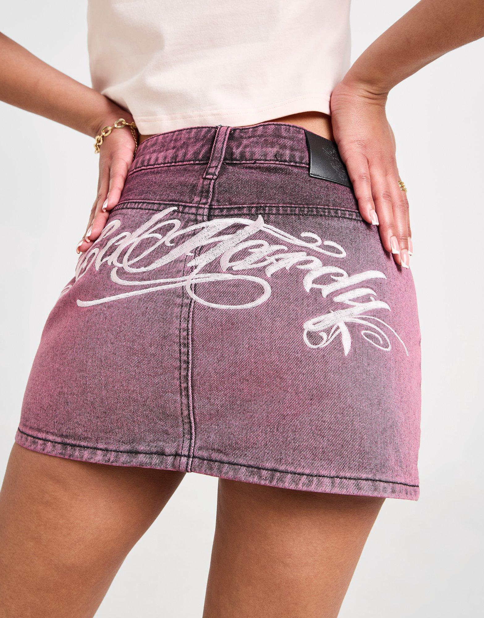 Ed Hardy Cross Denim Mini Skirt