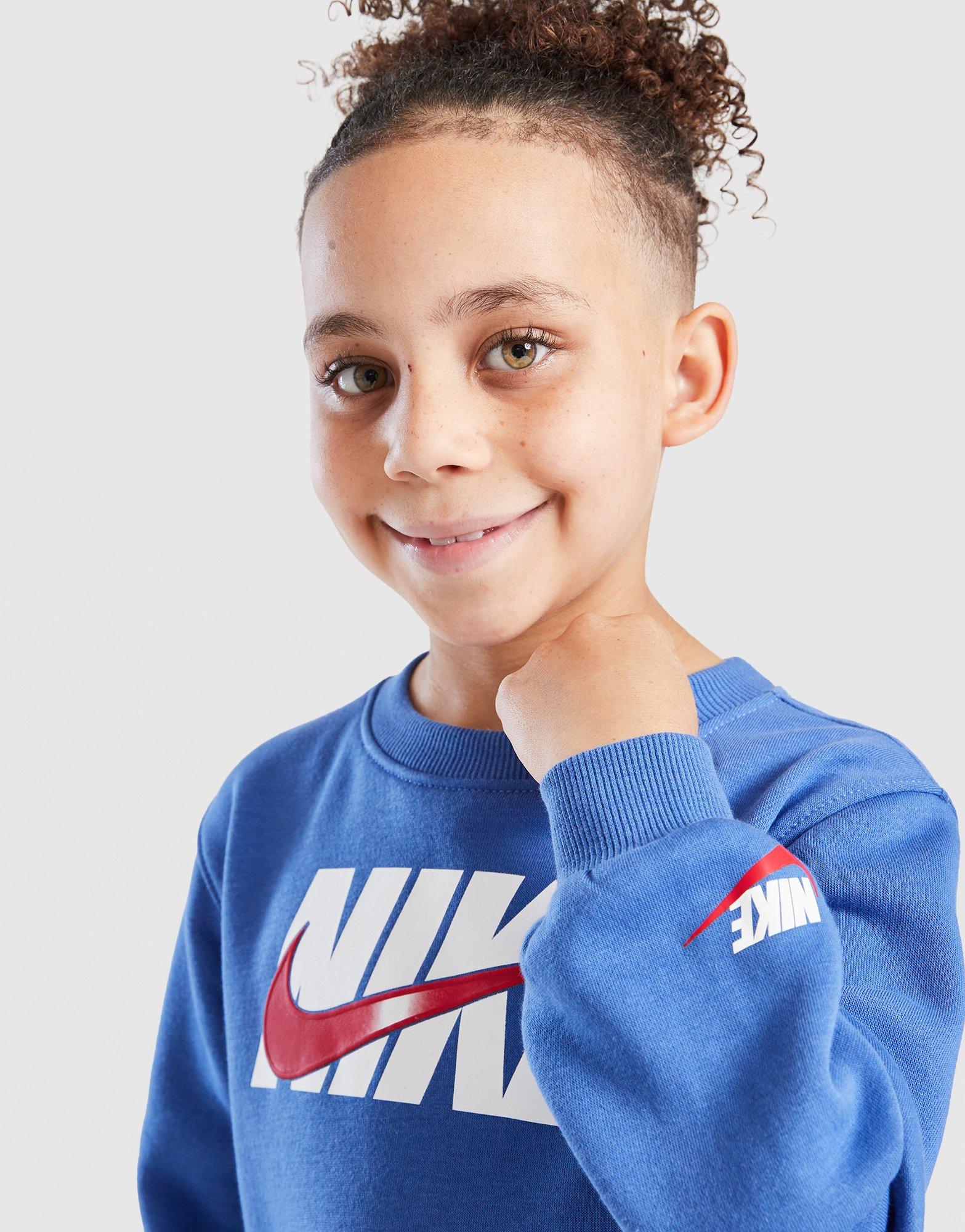 Nike Swoosh Fade Crew Tracksuit Children