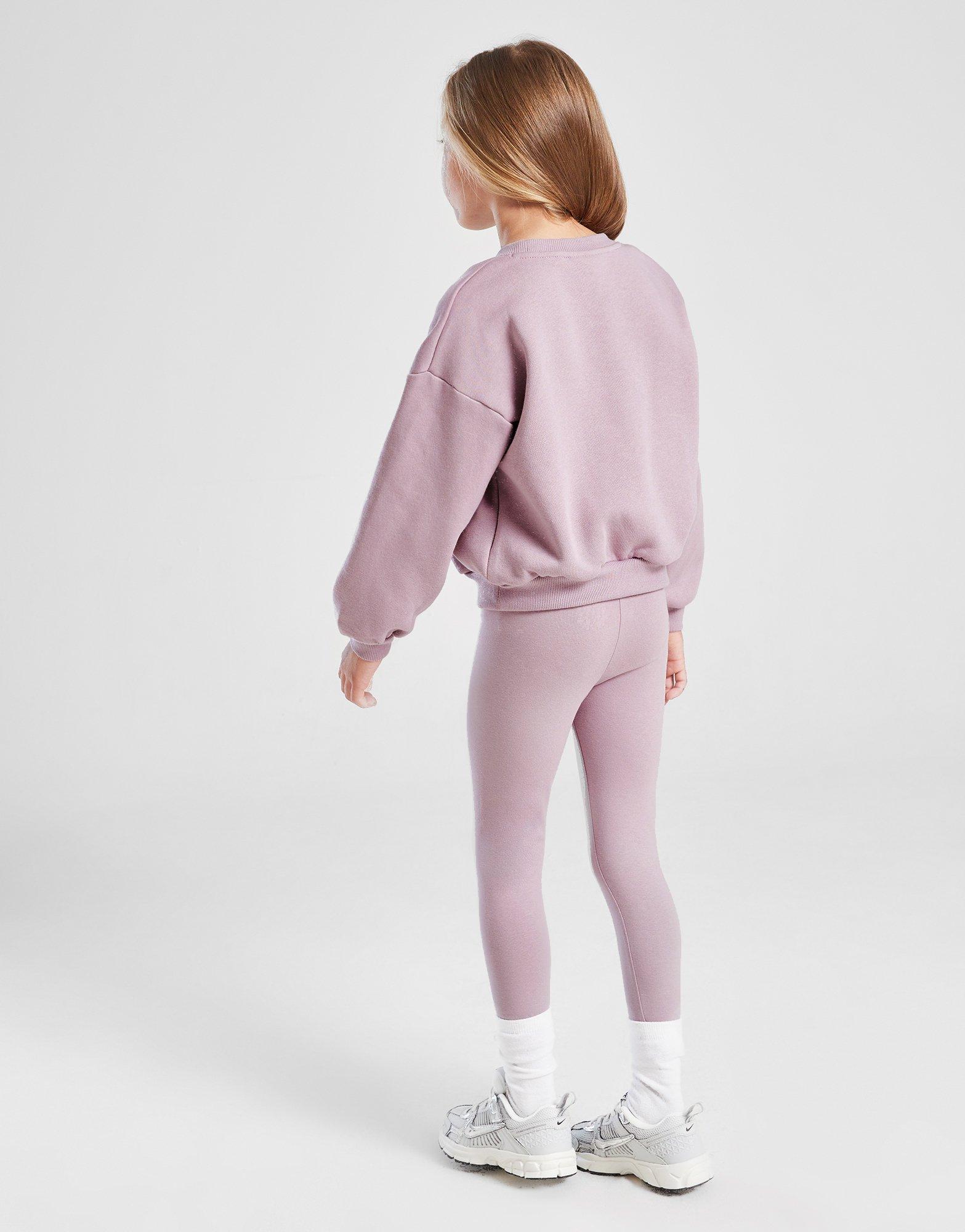 Nike Girls' Embroidered Shine Crew Tracksuit Children