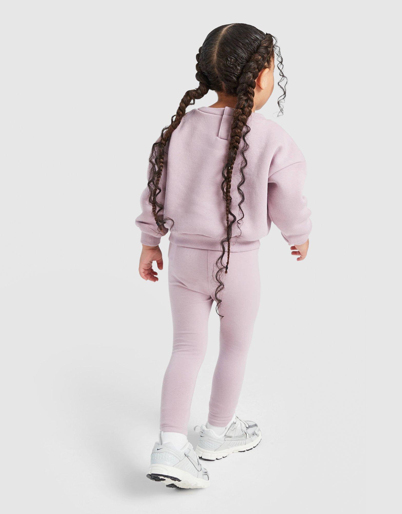 Nike Girls' Embroidered Shine Crew Tracksuit Infant