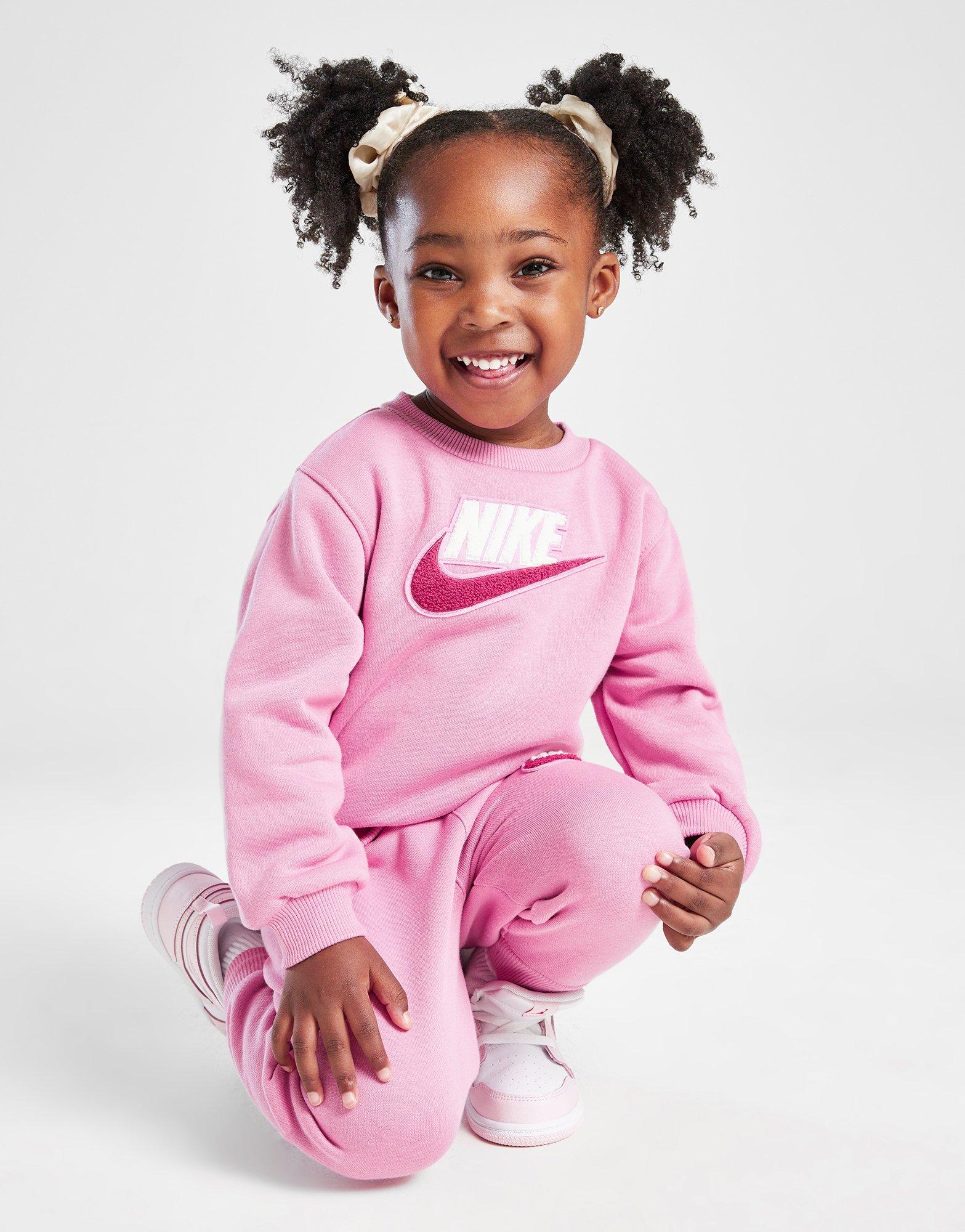 Nike Girls' Chenille Crew Tracksuit Infant