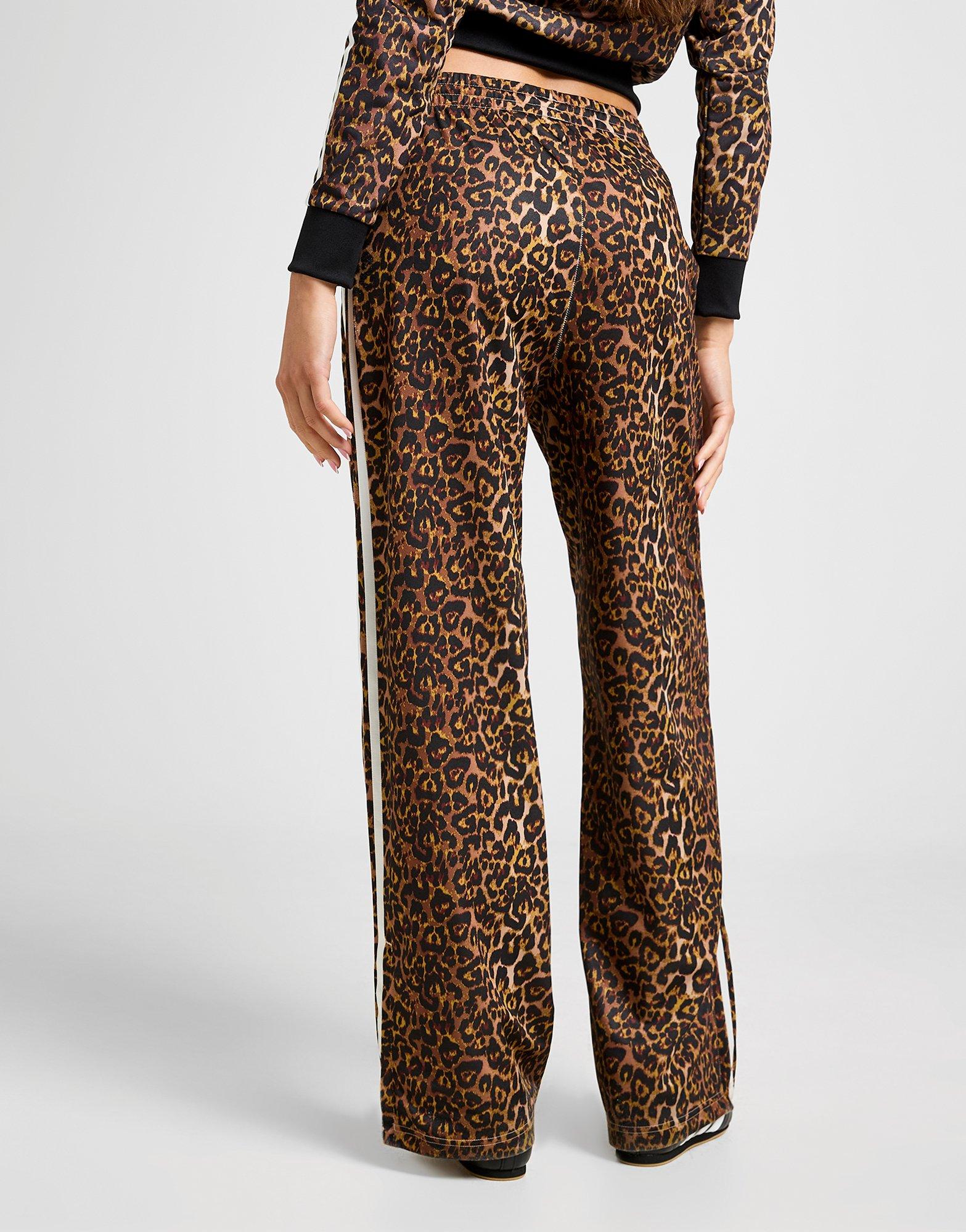 adidas Originals All Over Leopard Print Oversized Track Pants