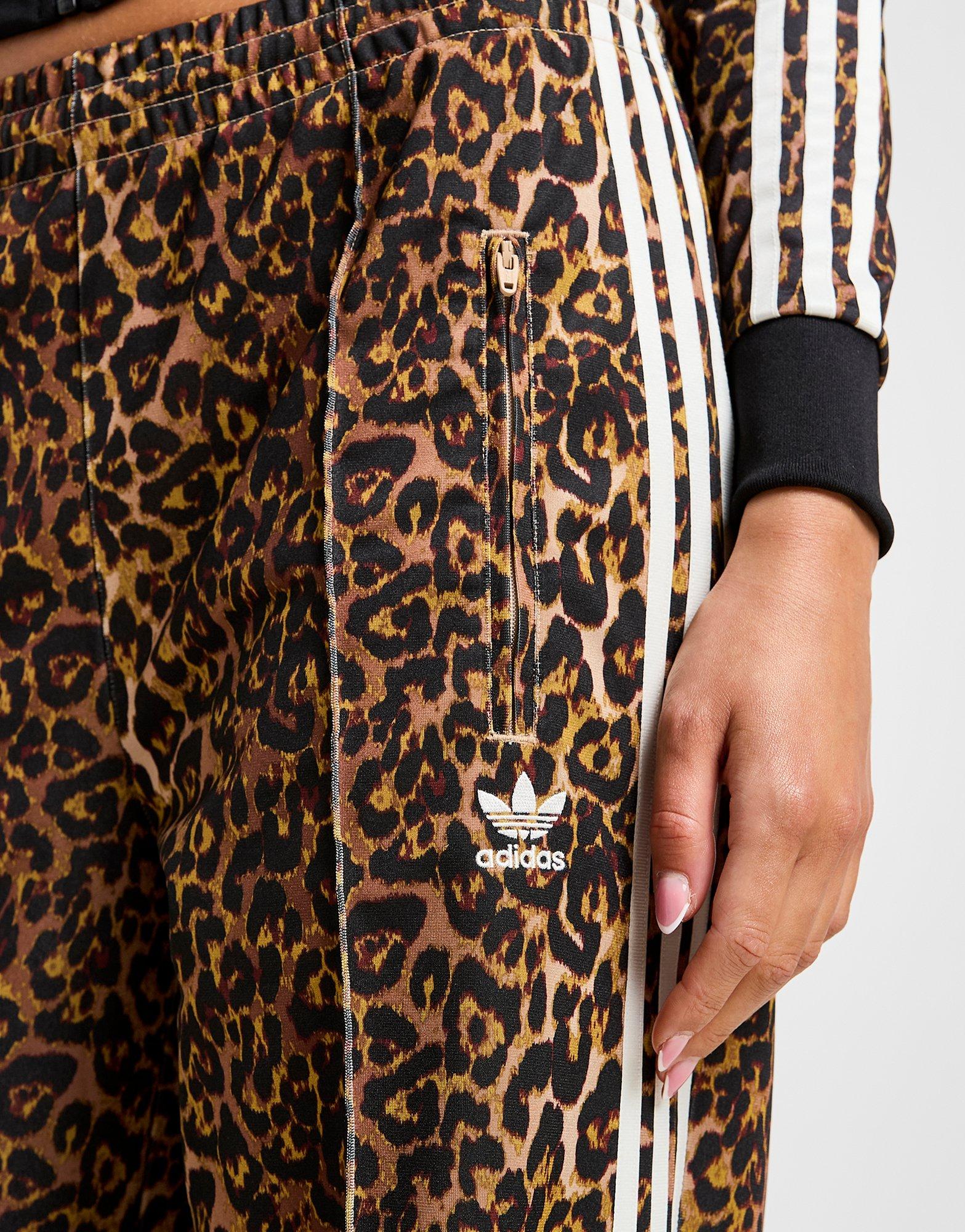 adidas Originals All Over Leopard Print Oversized Track Pants