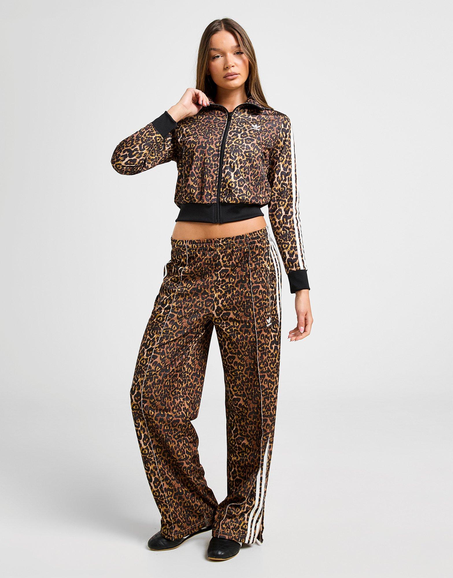 adidas Originals All Over Leopard Print Oversized Track Pants