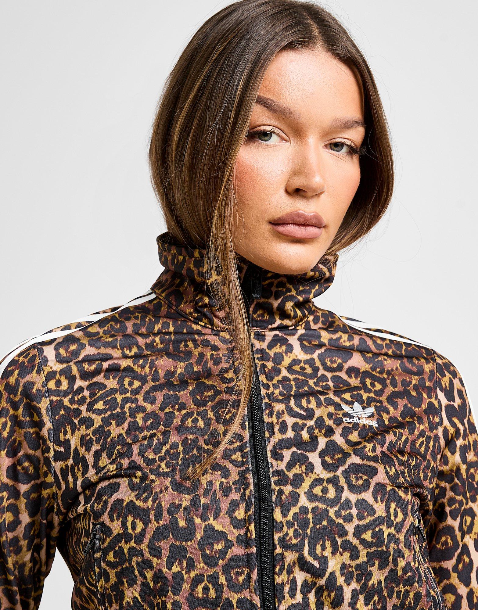 adidas Originals Firebird All Over Leopard Print Track Top