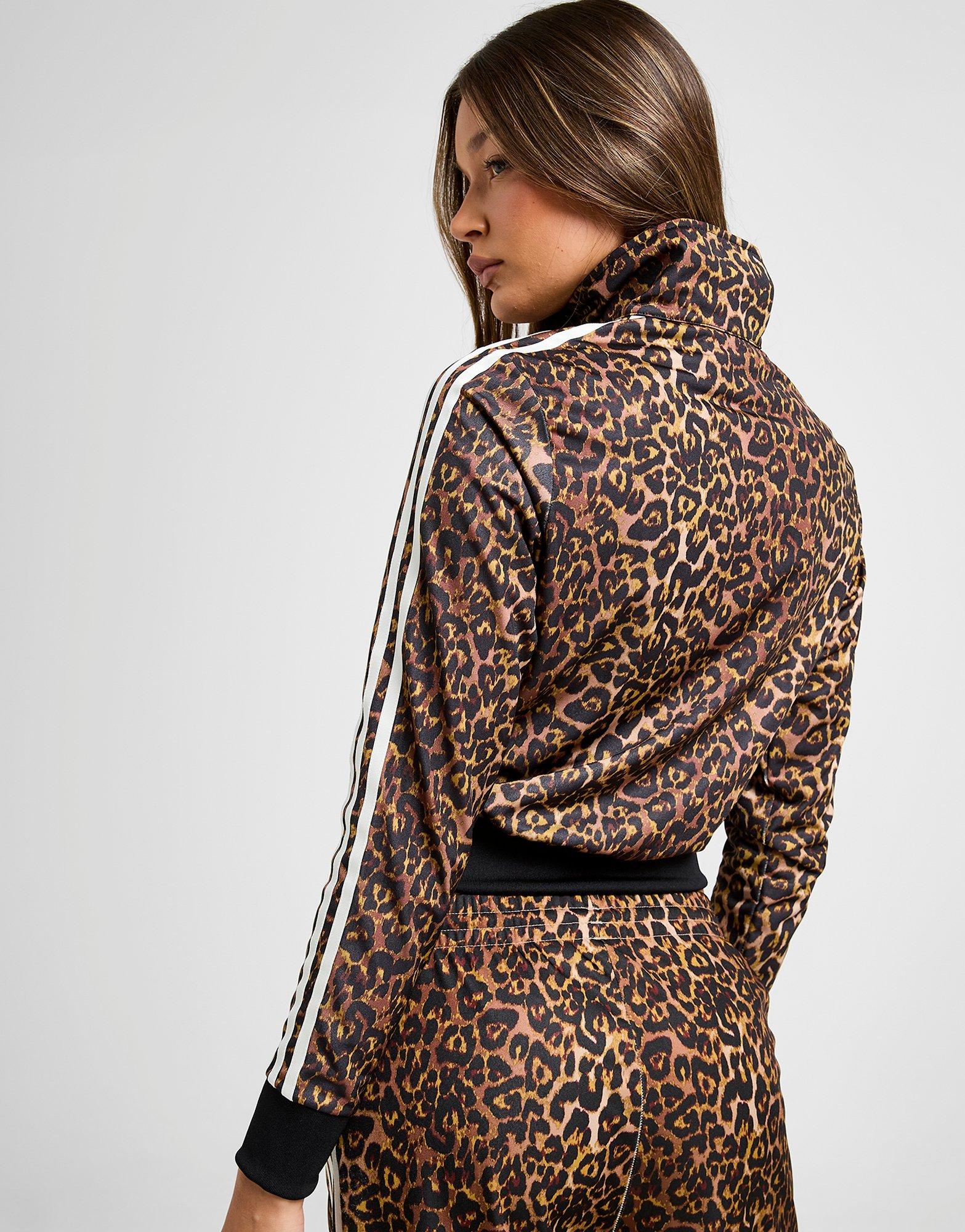 adidas Originals Firebird All Over Leopard Print Track Top