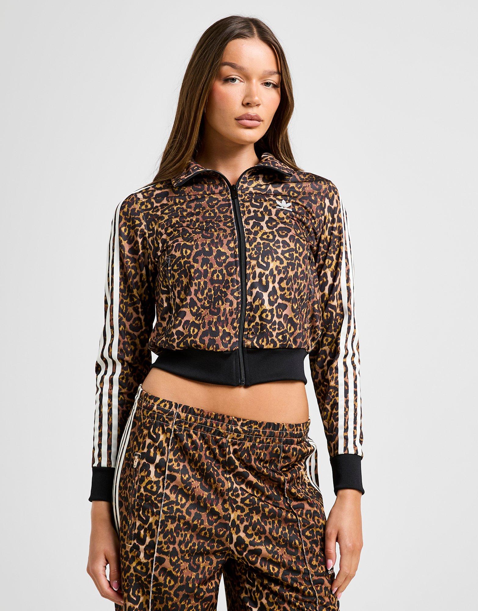 adidas Originals Firebird All Over Leopard Print Track Top