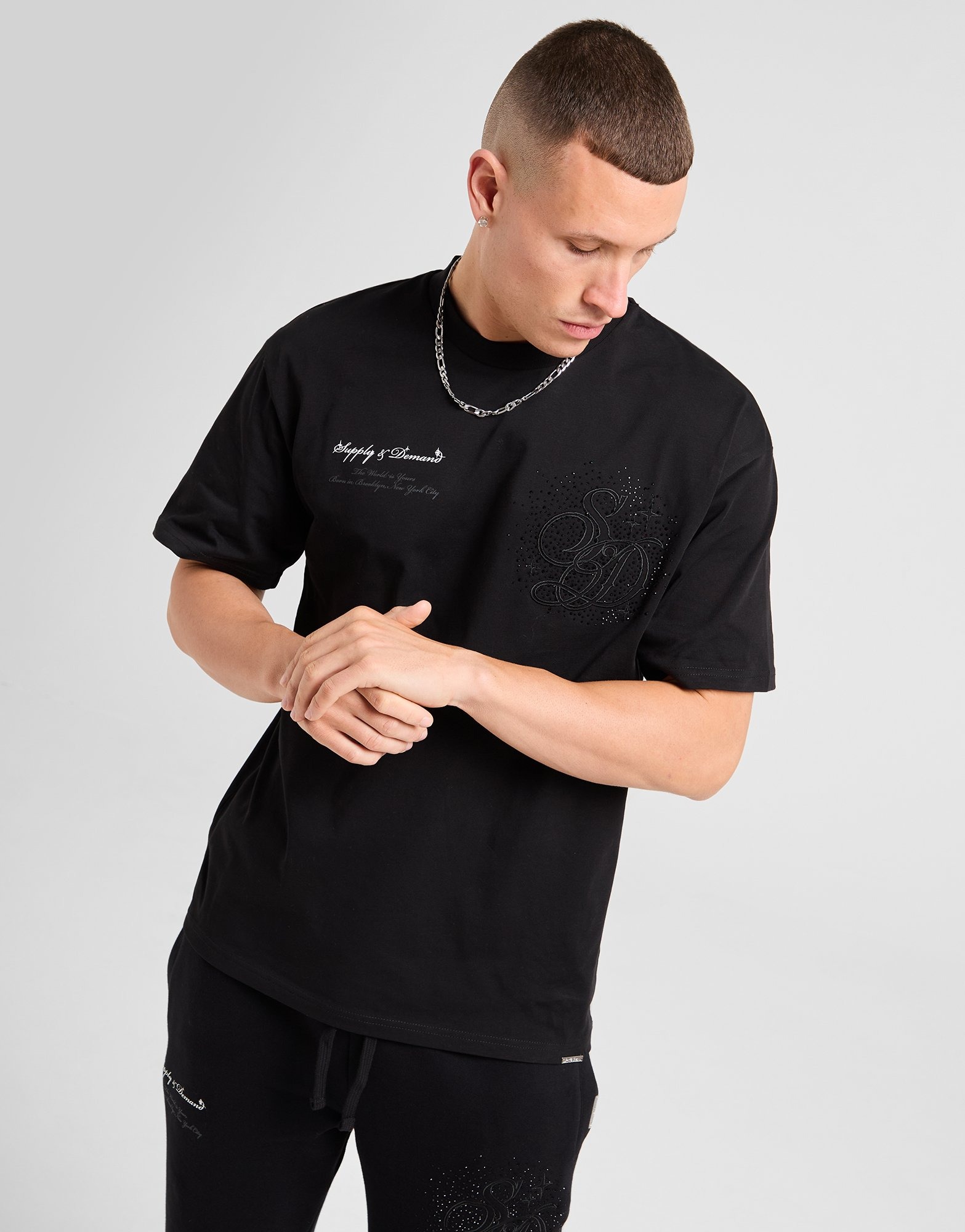 T-shirt Diamond Supply Co. Y2K - Noir, Taille M, Style Chris Marron Années 2010