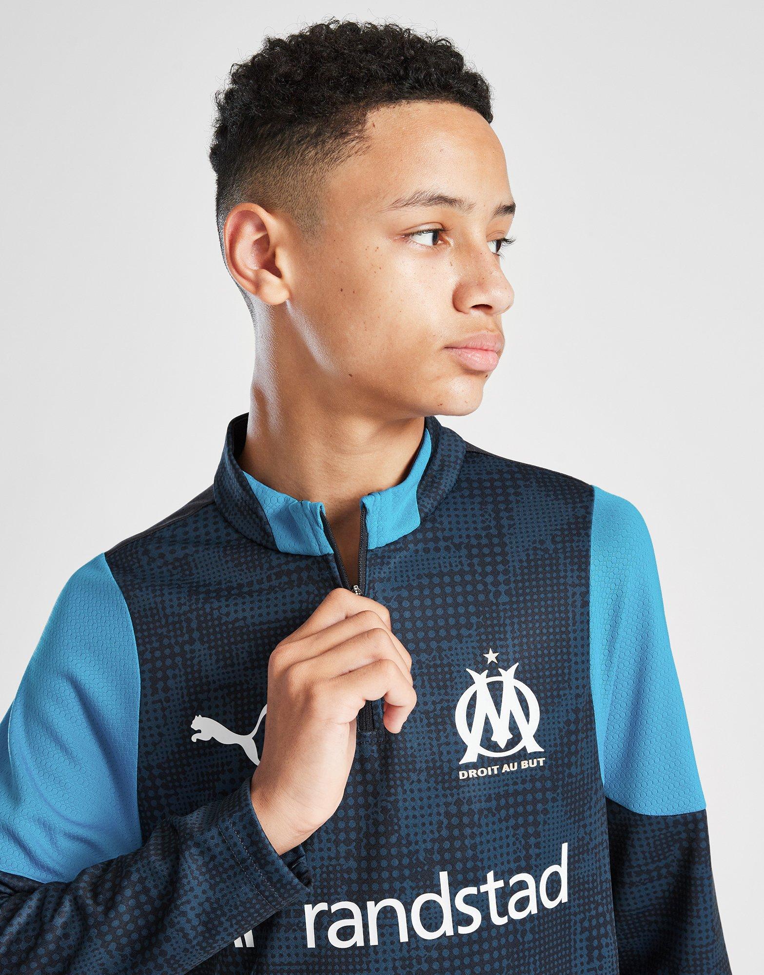 PUMA Olympique Marseille 1/4 Zip Training Top Junior