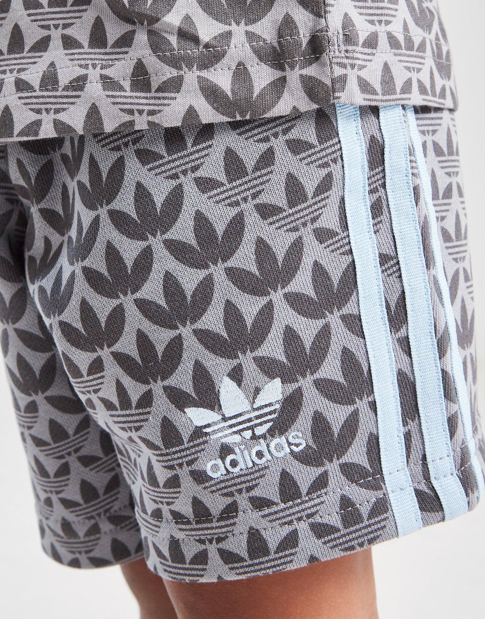 adidas Originals Monogram All Over Print T-Shirt/Shorts Set Infant