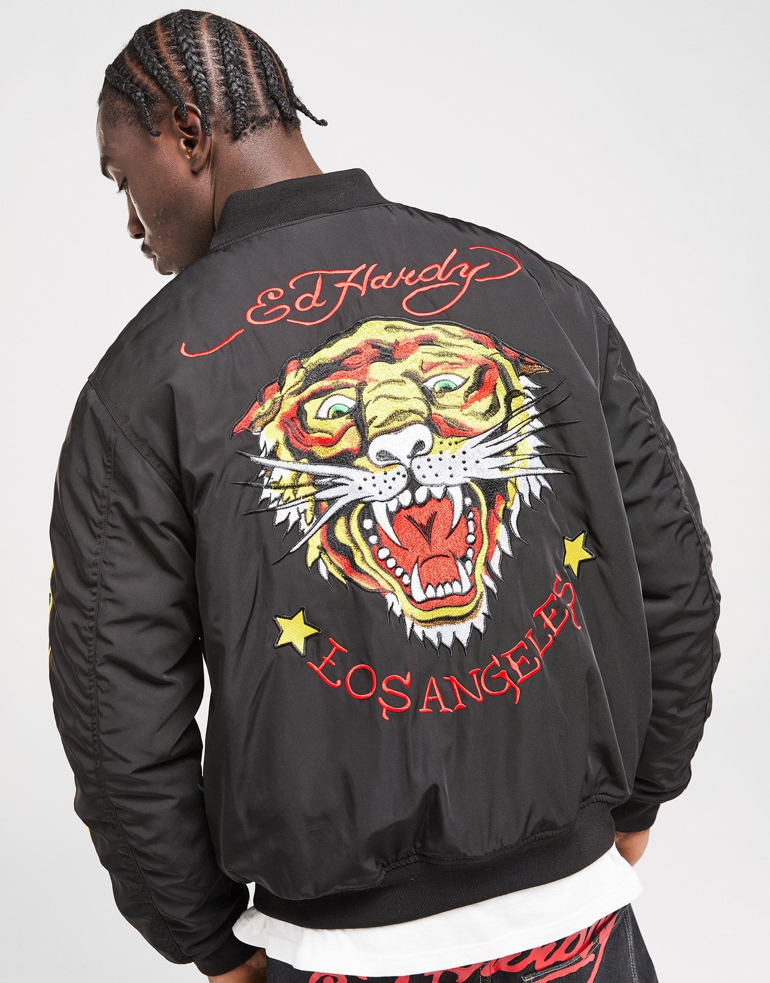 Ed Hardy LA Tiger Bomber Jacke
