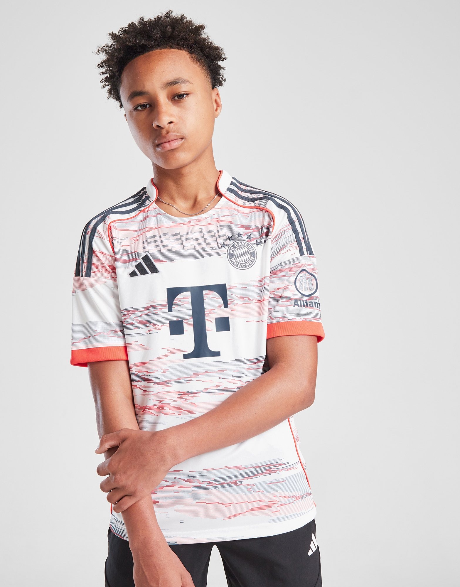 White adidas FC Bayern Munich 2025/26 Away Shirt Junior - JD