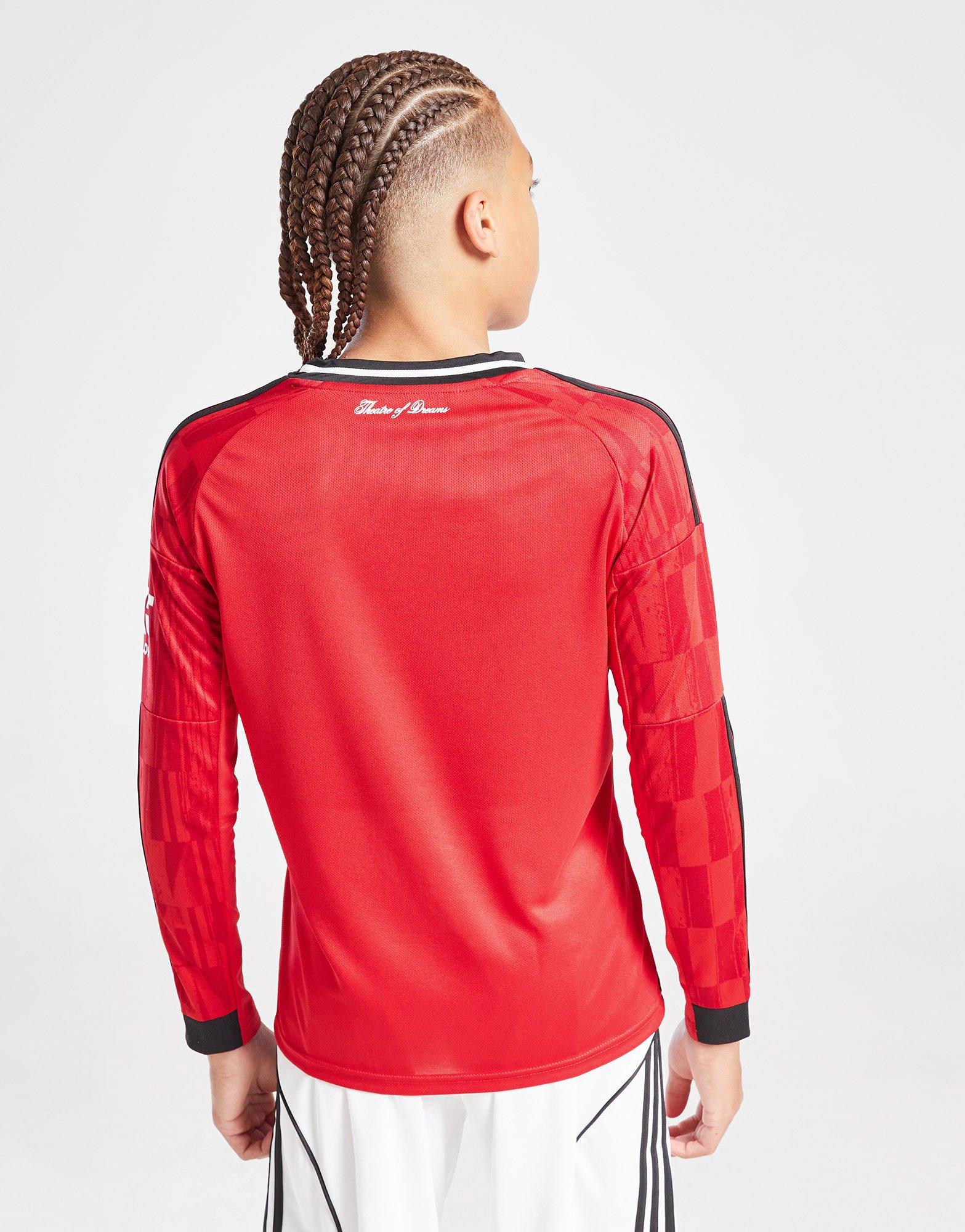 adidas Manchester United 25/26 Long Sleeve Home Shirt Jnr