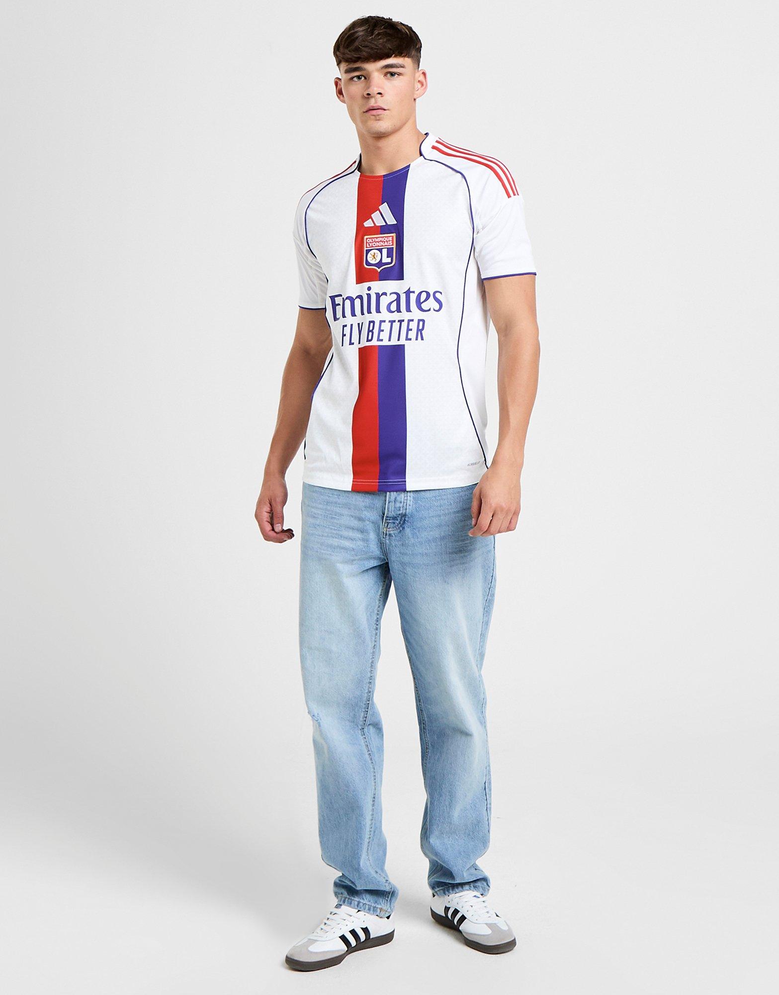 White adidas Olympique Lyon 2025/26 Home Shirt | JD Sports UK