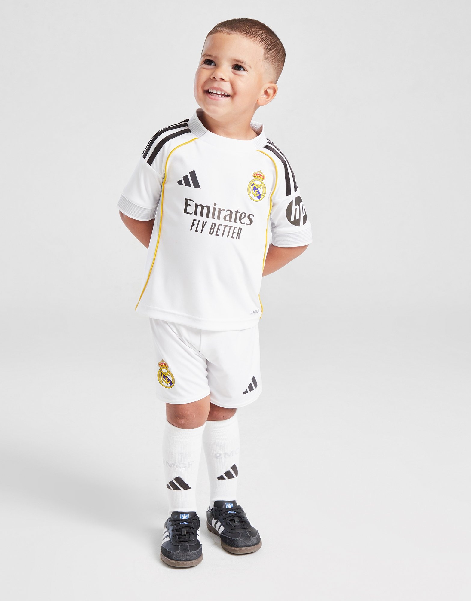 White adidas Real Madrid 2025/26 Home Kit Children - JD