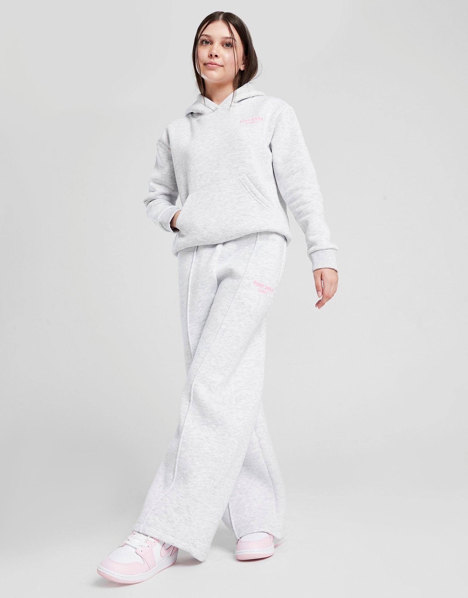 Grey Pink Soda Sport Girls' Stripe Joggers Junior JD Sports UK