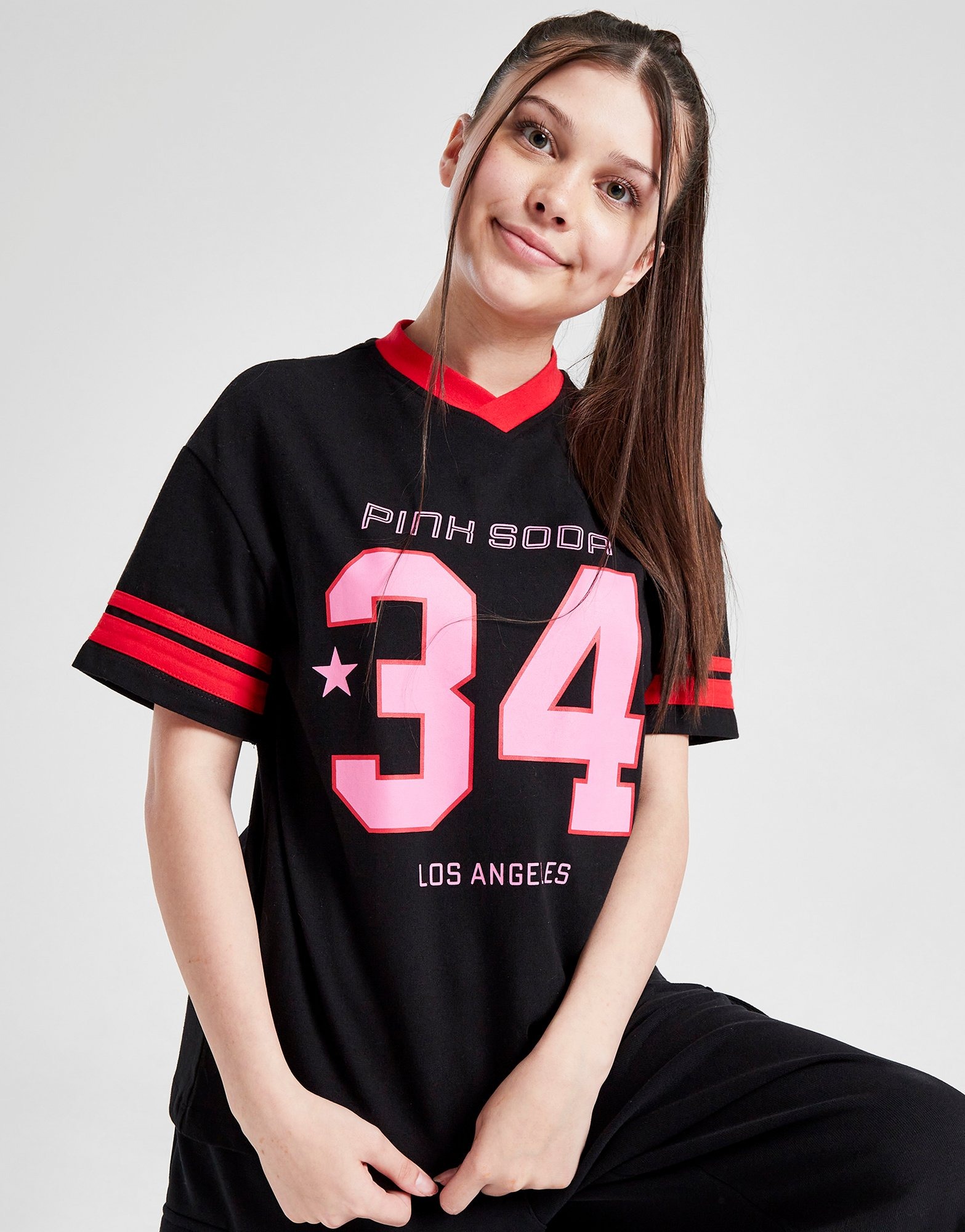 Black Pink Soda Sport Girls' Team T-shirt Junior JD Sports Australia