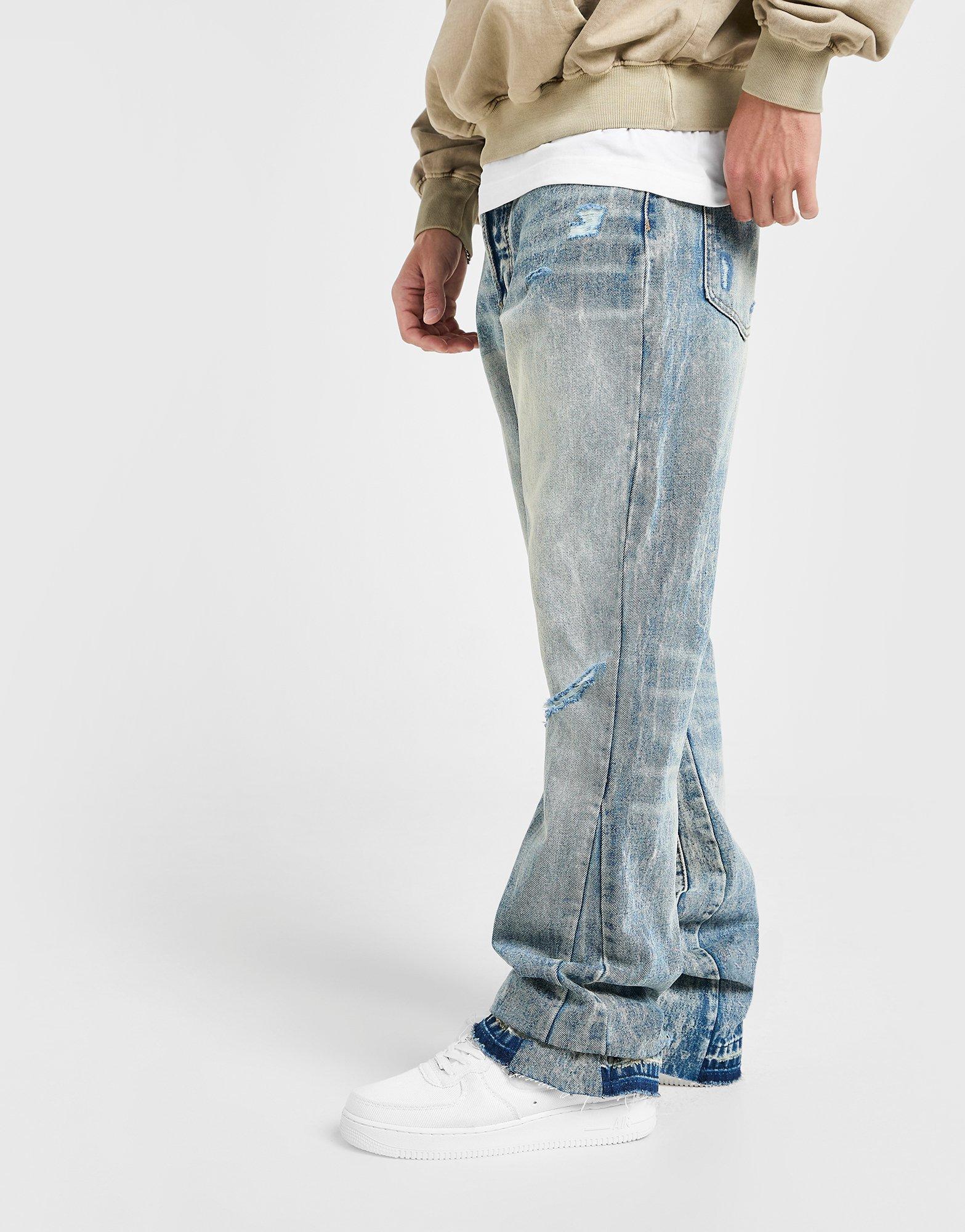 すぐ届く【mnml】2-tone flare denim pants mnml Men's B574 Zipper Flare Denim at Amazon Men's Clothing