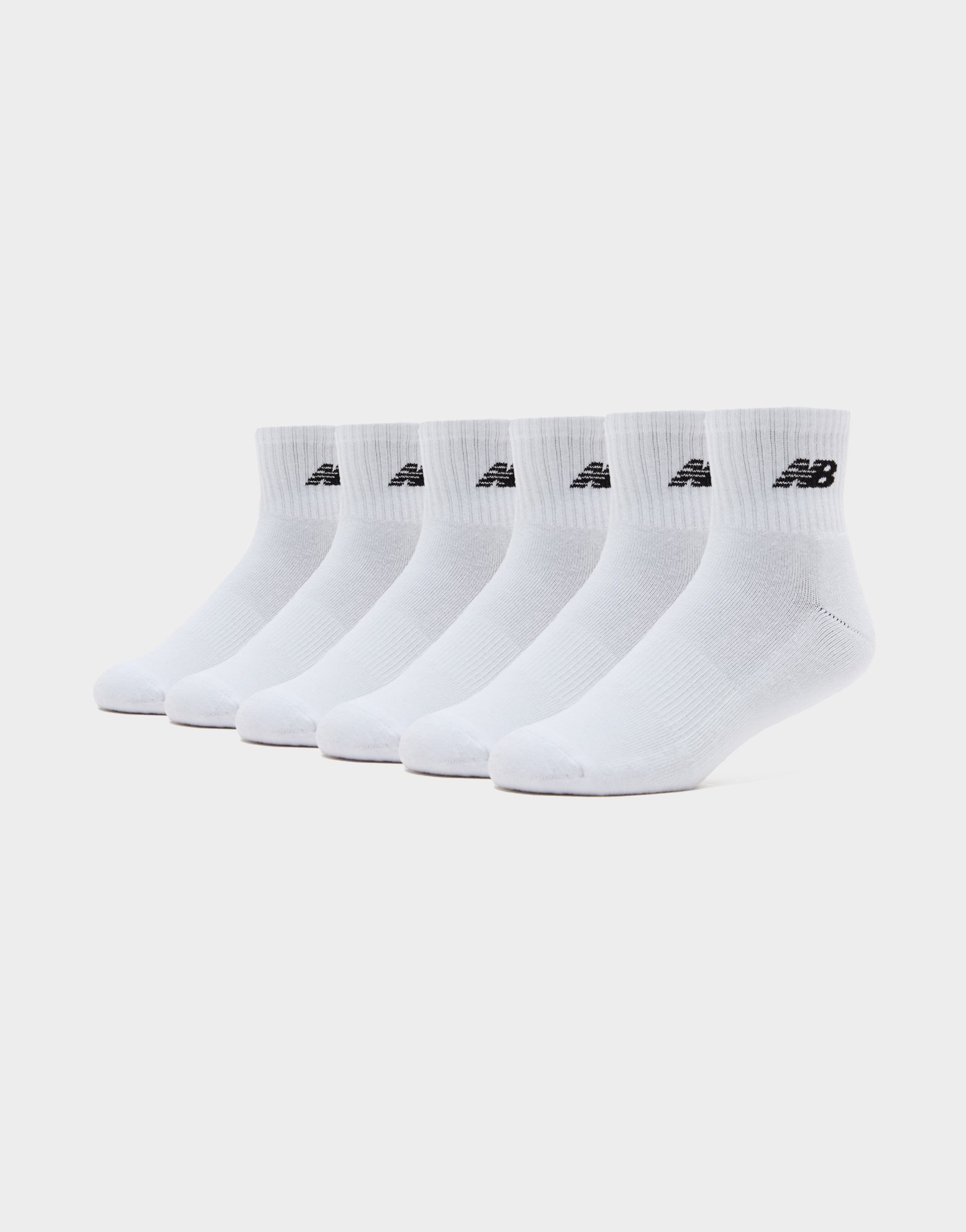 White New Balance 6-Pack Quarter Socks | JD Sports UK 