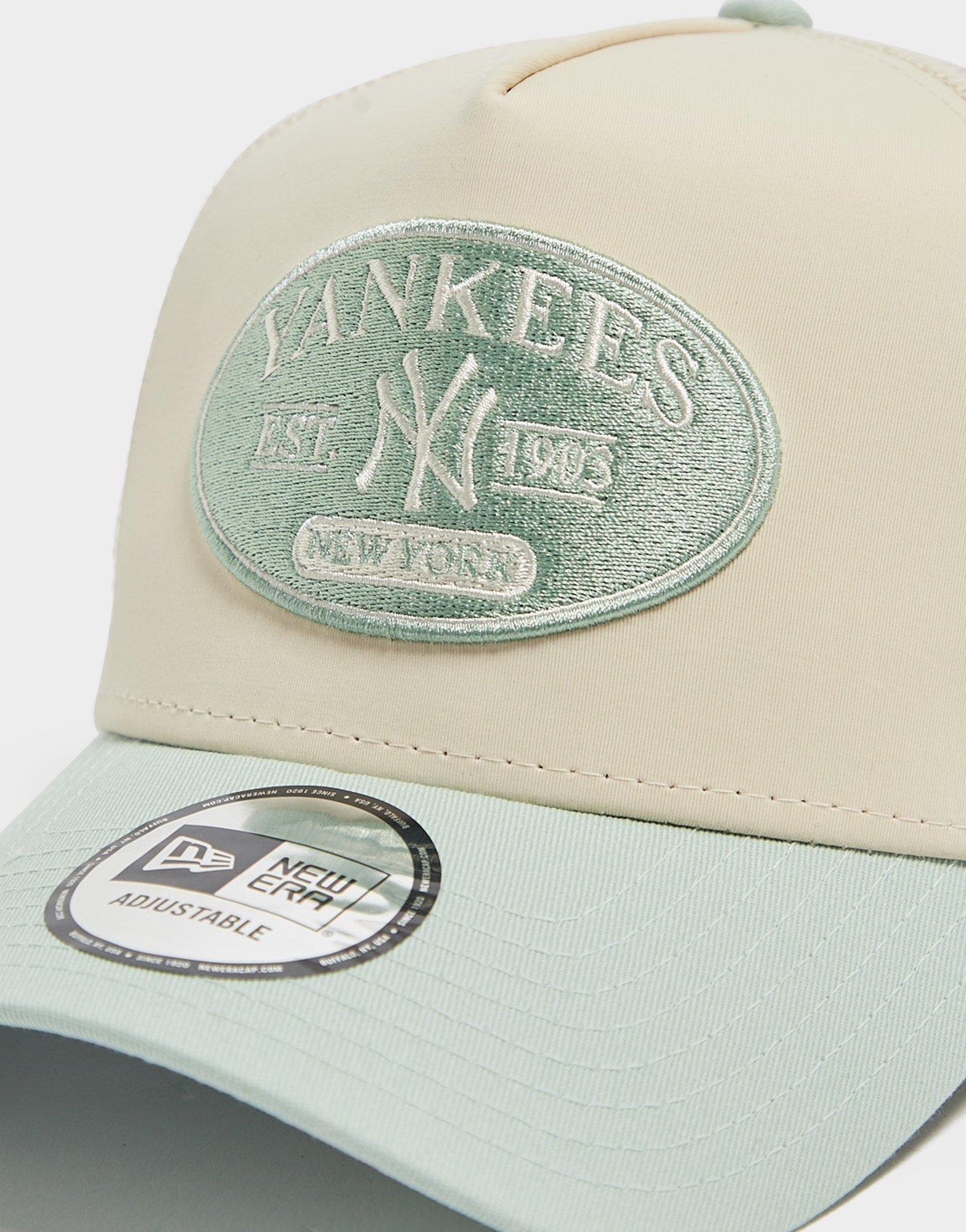 ☆New Era☆ MLB New York Yankees Arch Logo Man to Man Header Green New Era MLB New York Yankees Arch Logo Trucker Cap