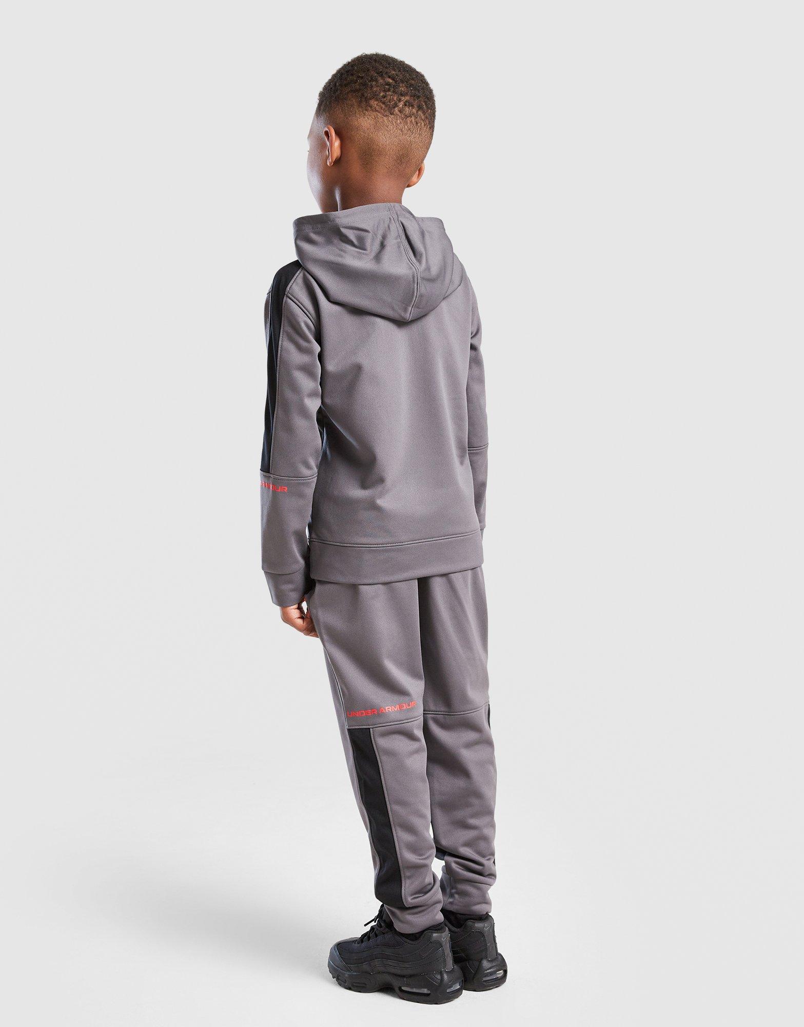 Under Armour Poly Colour Block 1/4 Zip Tracksuit Children
