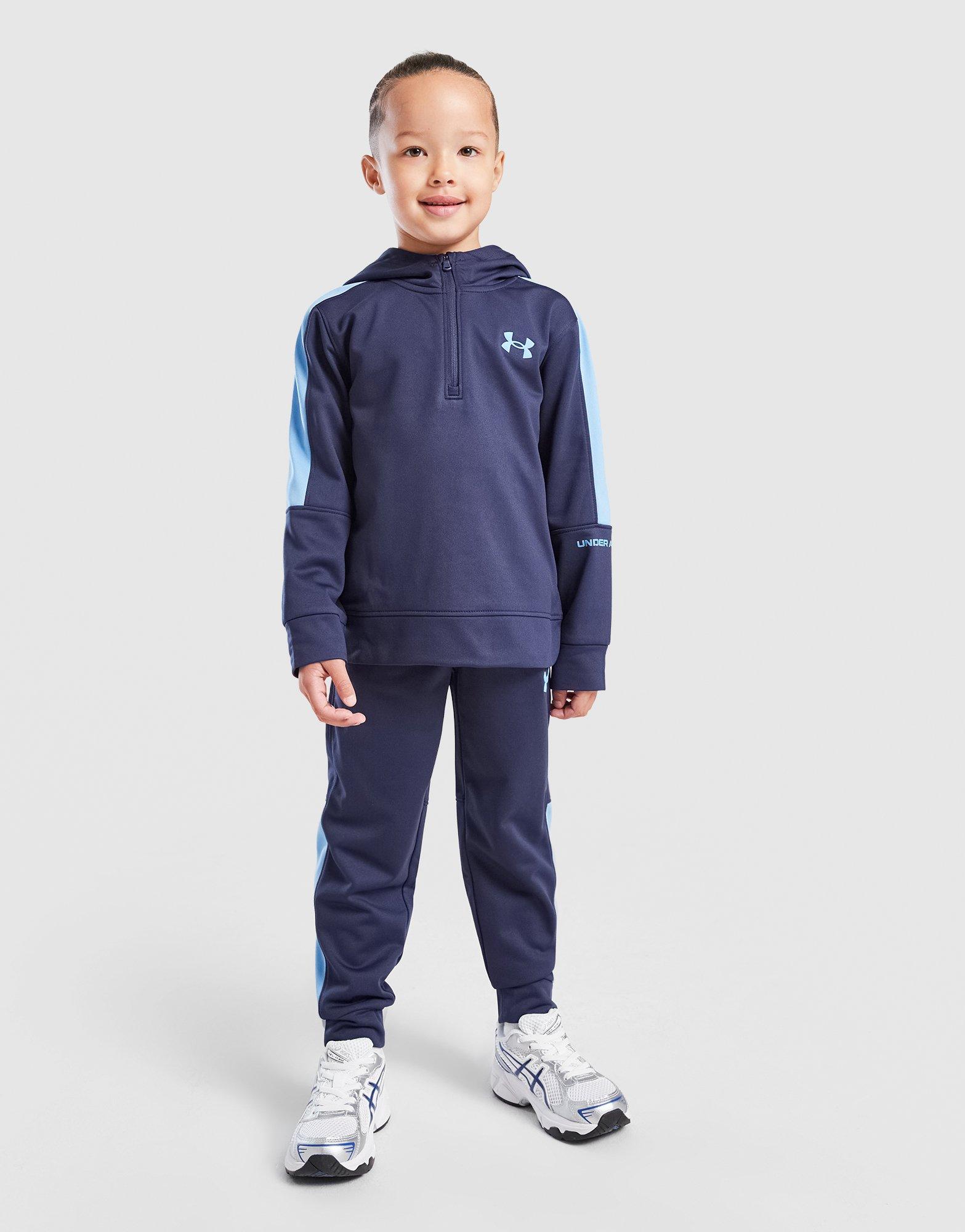 Under Armour Poly Colour Block 1/4 Zip Tracksuit Children