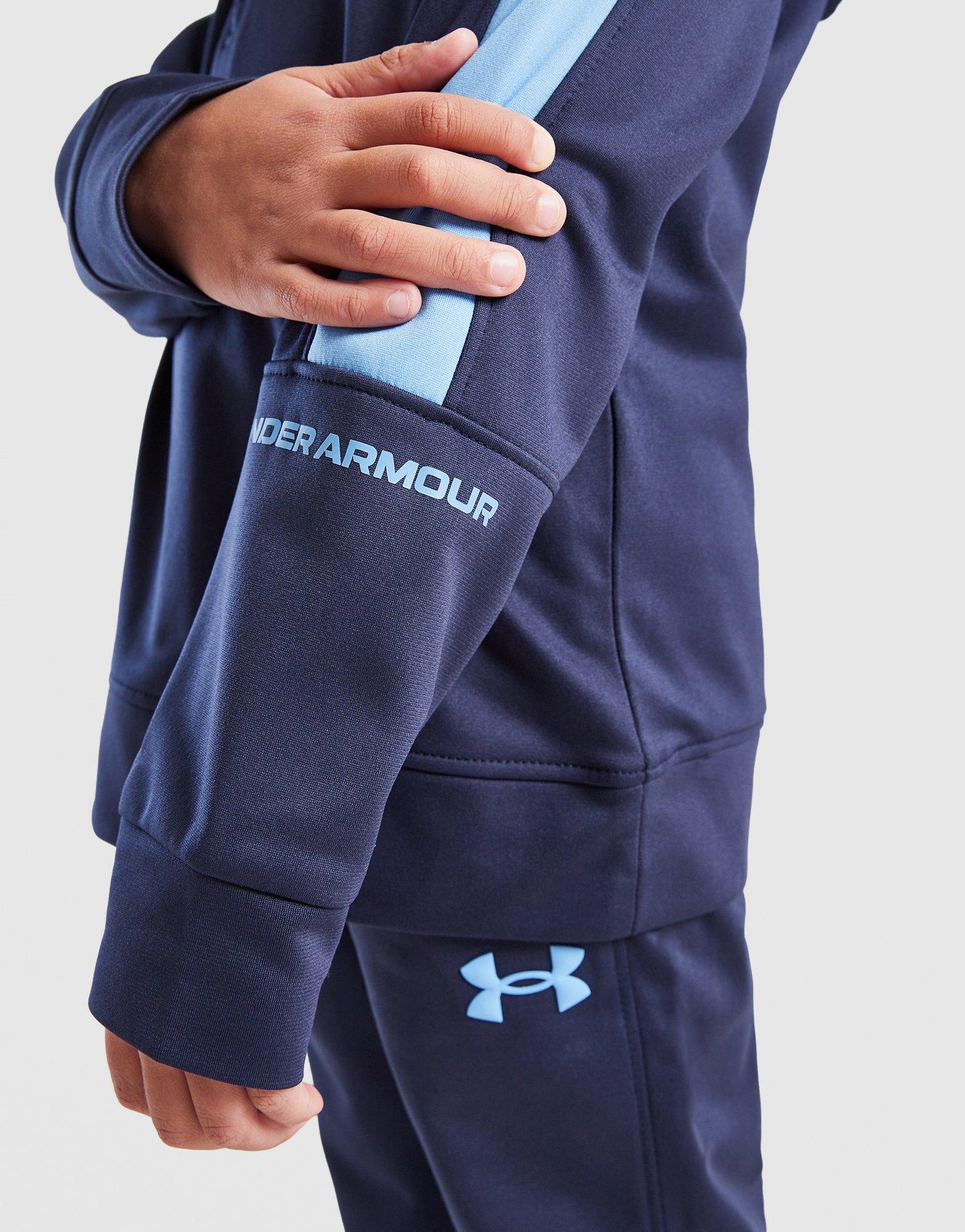 Under Armour Poly Colour Block 1/4 Zip Tracksuit Children