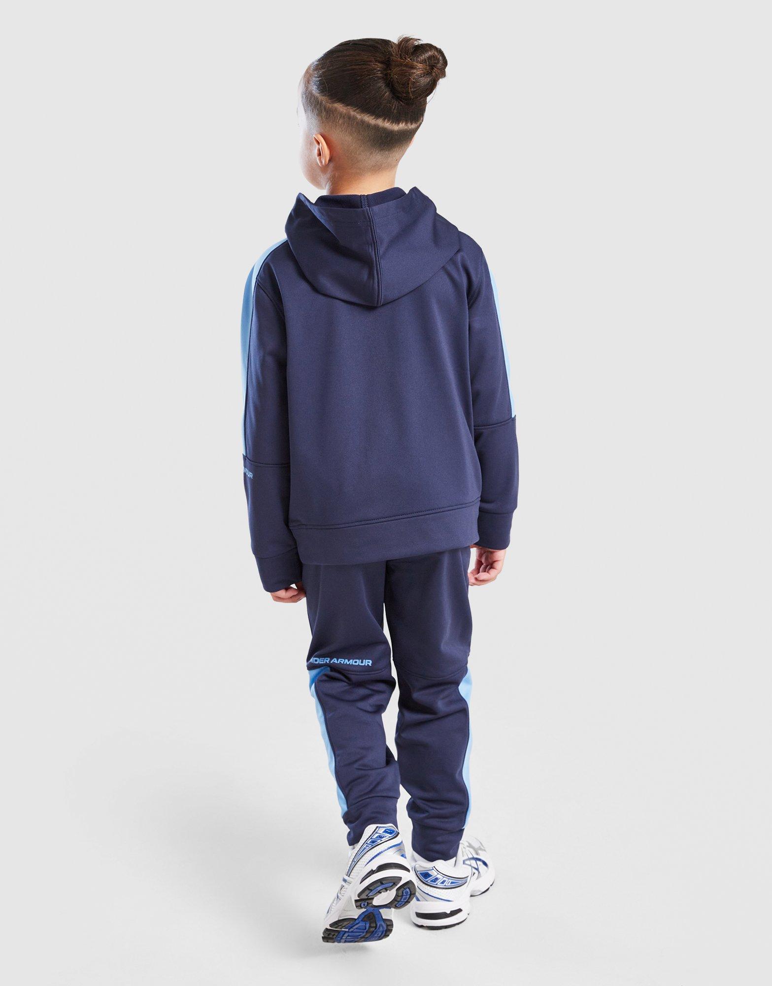 Under Armour Poly Colour Block 1/4 Zip Tracksuit Children