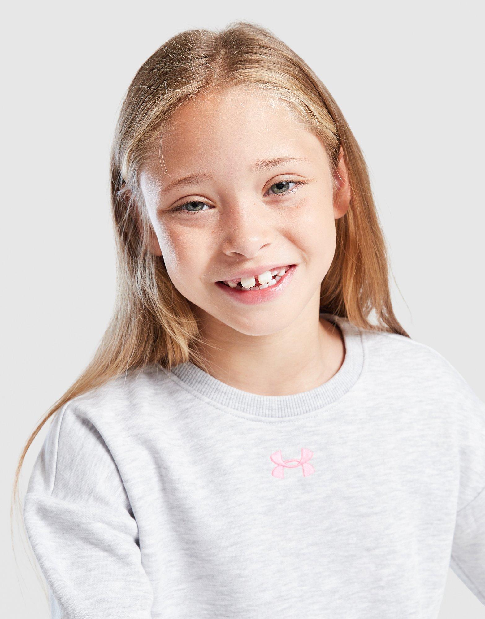 Under Armour Girls' Wide Leg Crew Tracksuit Children