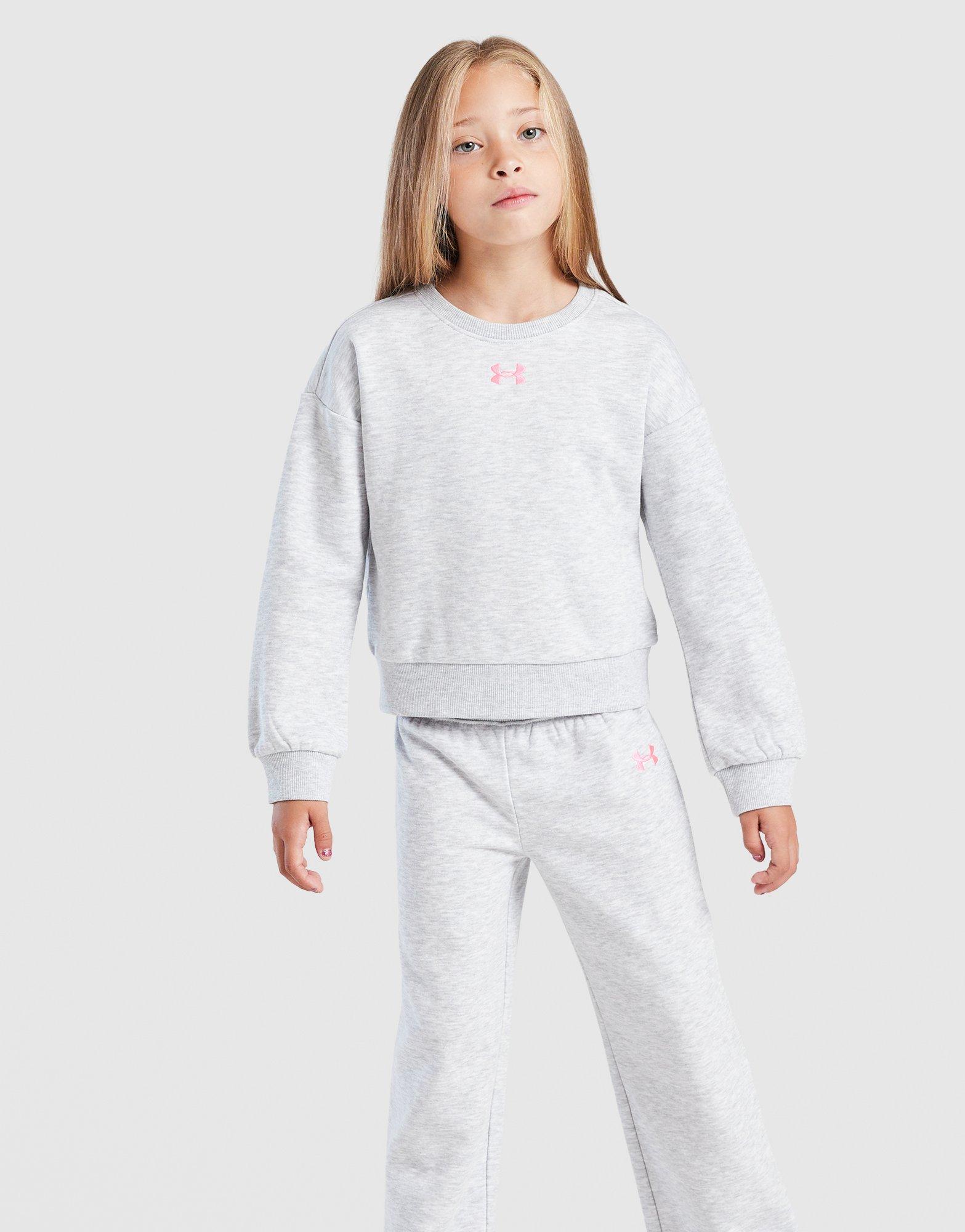 Under Armour Girls' Wide Leg Crew Tracksuit Children