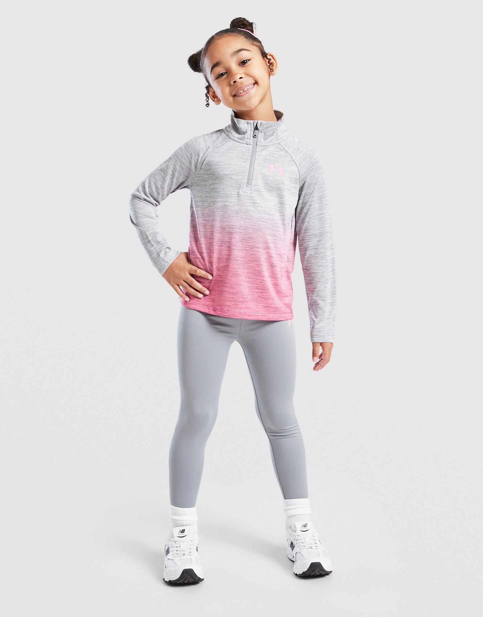Under Armour Girls' Fade Maglia 1/4 Zip/Leggings Set Bambino