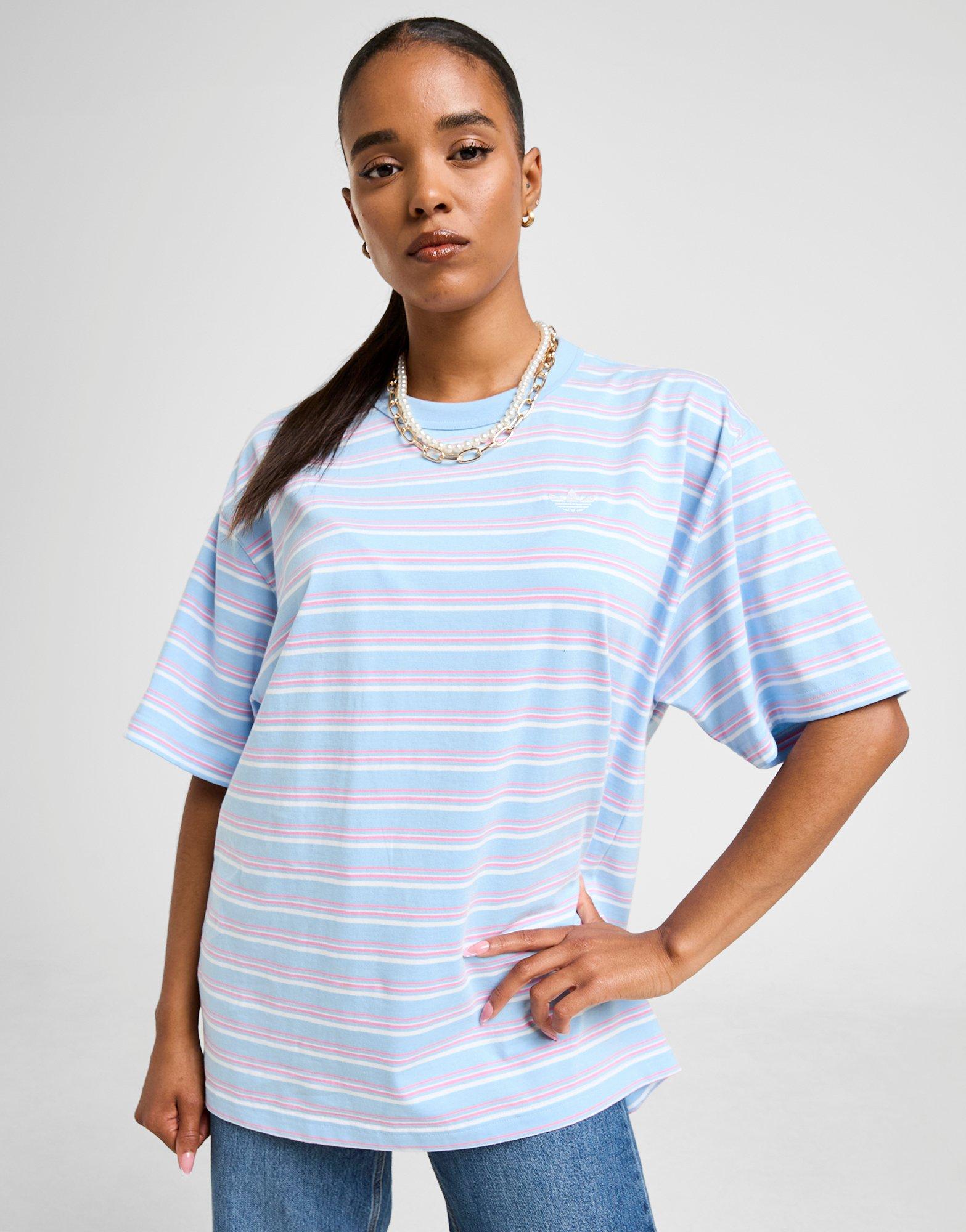 adidas Originals Stripe Oversized Boyfriend T-Shirt