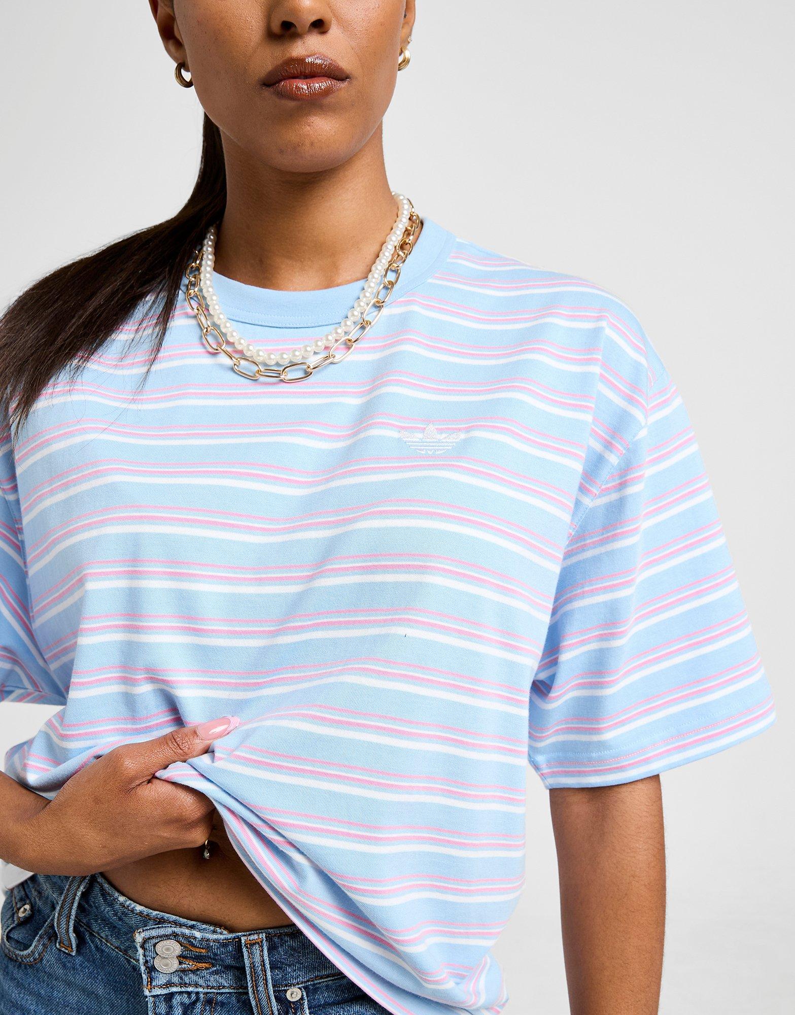 adidas Originals Stripe Oversized Boyfriend T-Shirt