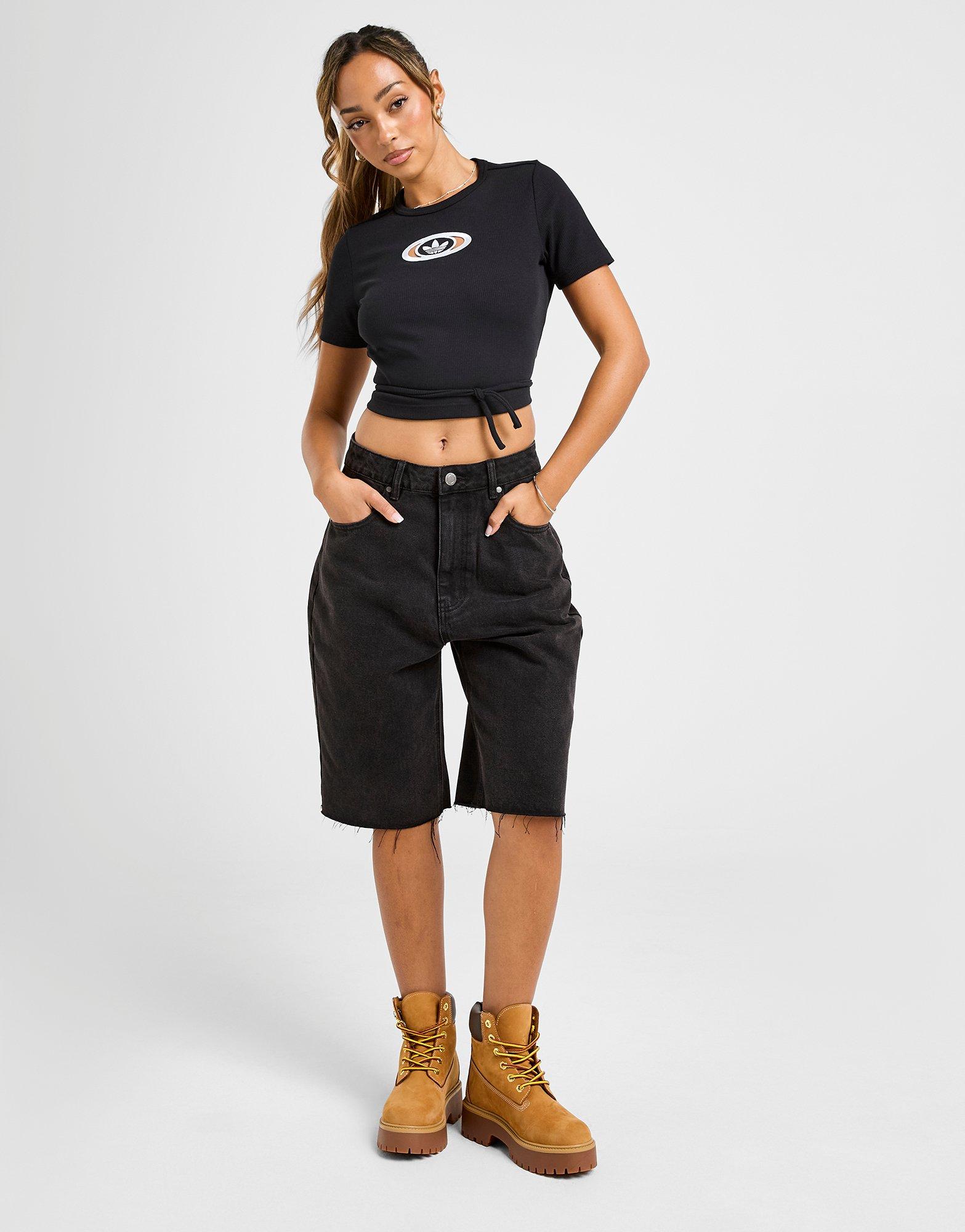 adidas Originals Ribbed Cut Out T-Shirt