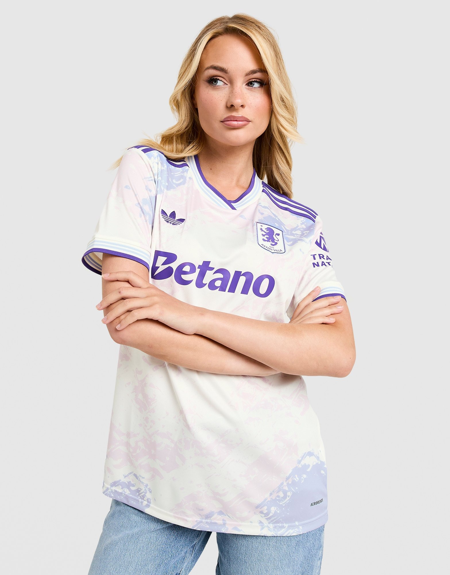 White adidas Aston Villa Fc 2025/26 Third Shirt Women's JD