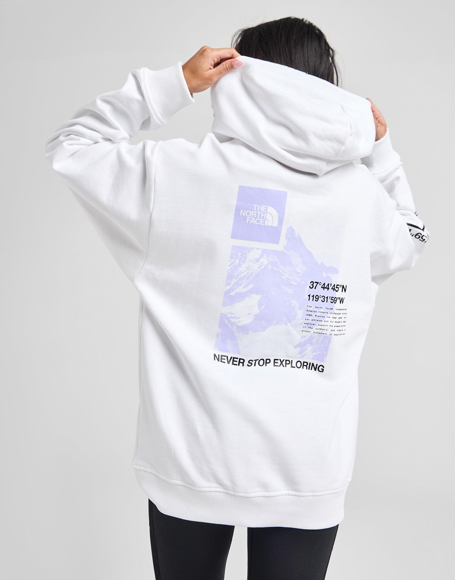 White The North Face Mountain Box Graphic Hoodie - JD Sports