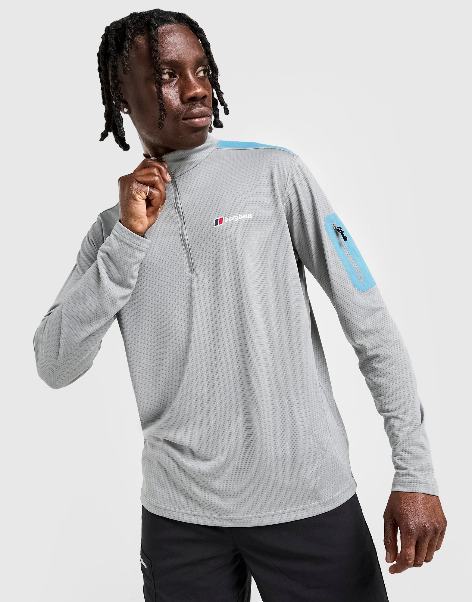 Sweat Zippé Berghaus Pour Garçon, Gris, 13 Ans, Polaire Légère, Capuche
