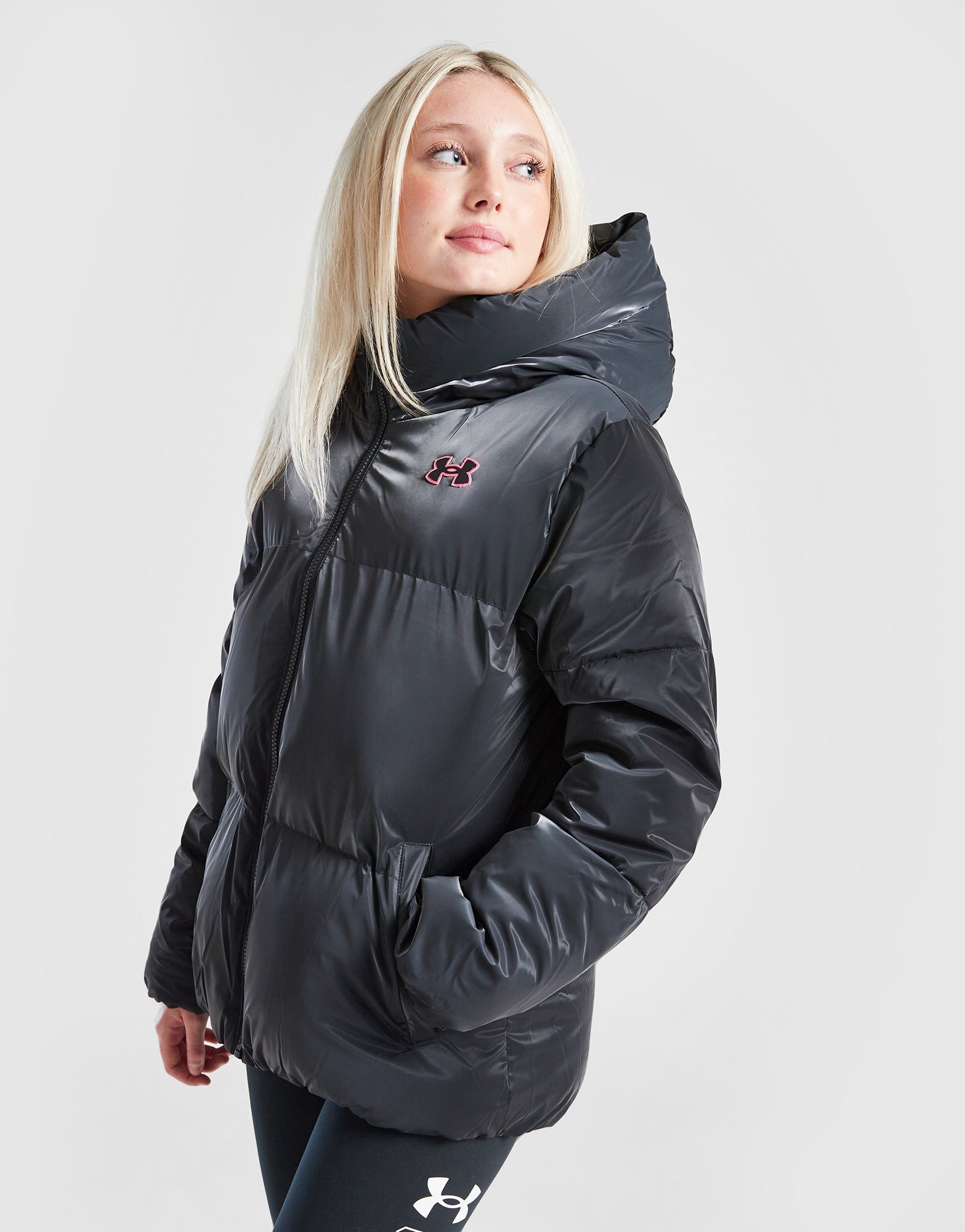 Black Under Armour Girls' Prime Shine Puffer Jacket Junior JD