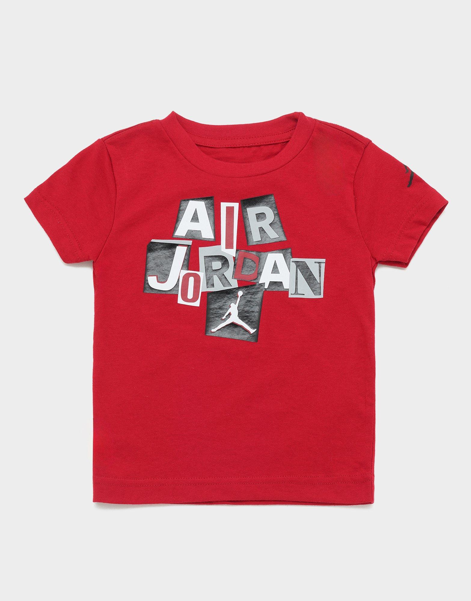 Red Jordan เสื้อยืดเด็กวัยหัดเดิน JDB AJ Cut Out JD Sports Thailand