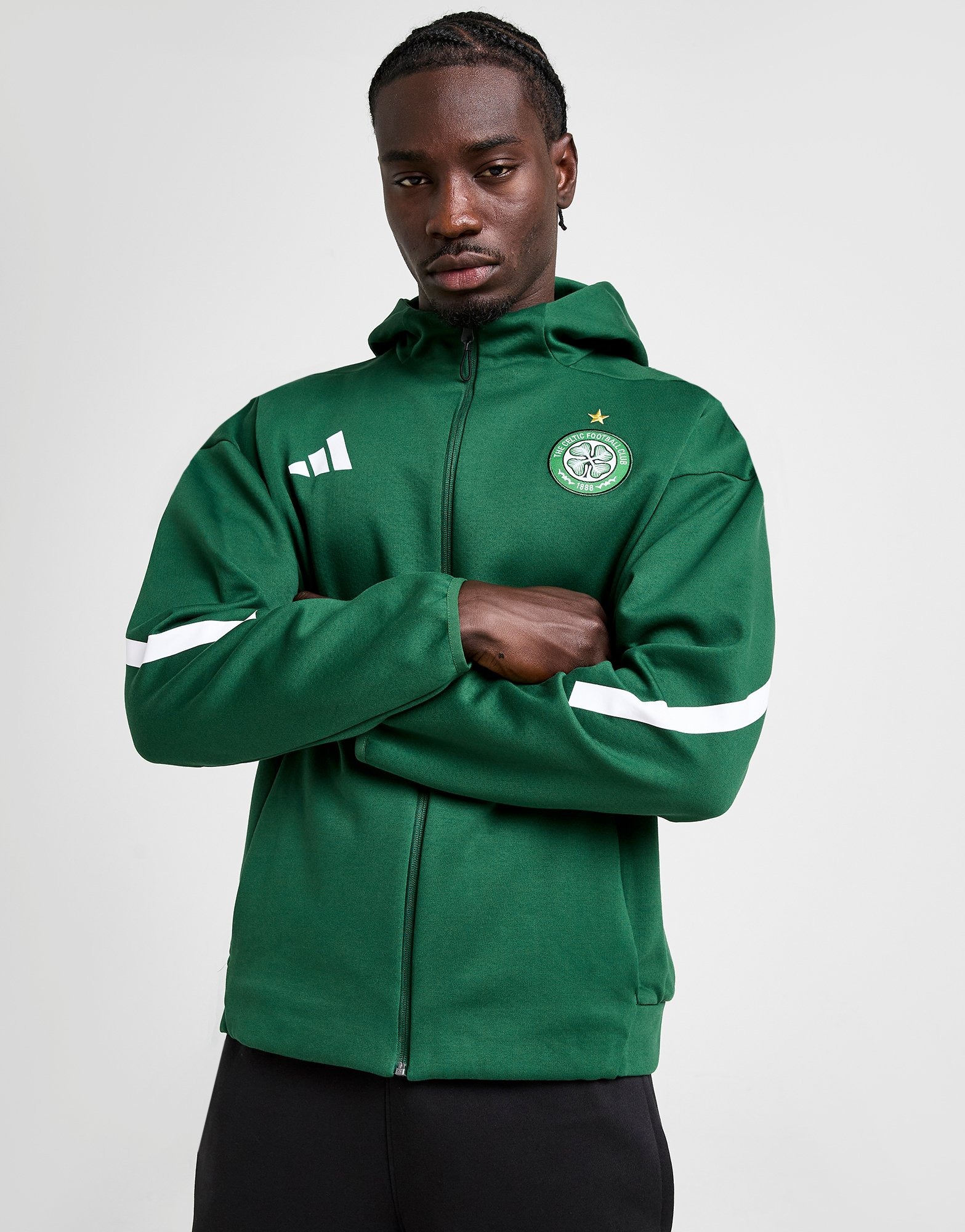 Green adidas Celtic Anthem Jacket - JD Sports Global