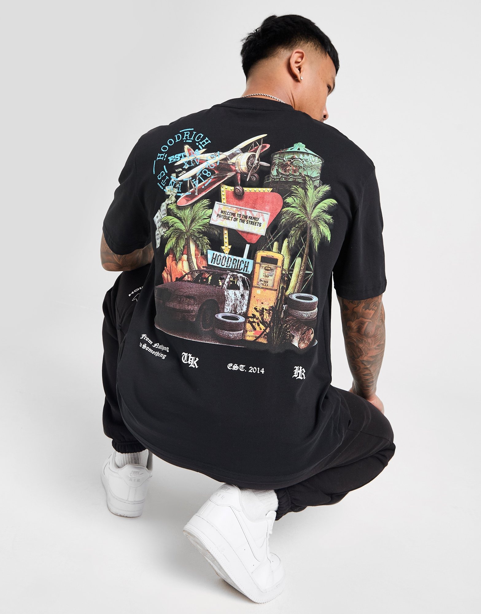 Black Hoodrich Paradise Oversized T-Shirt - JD Sports Global