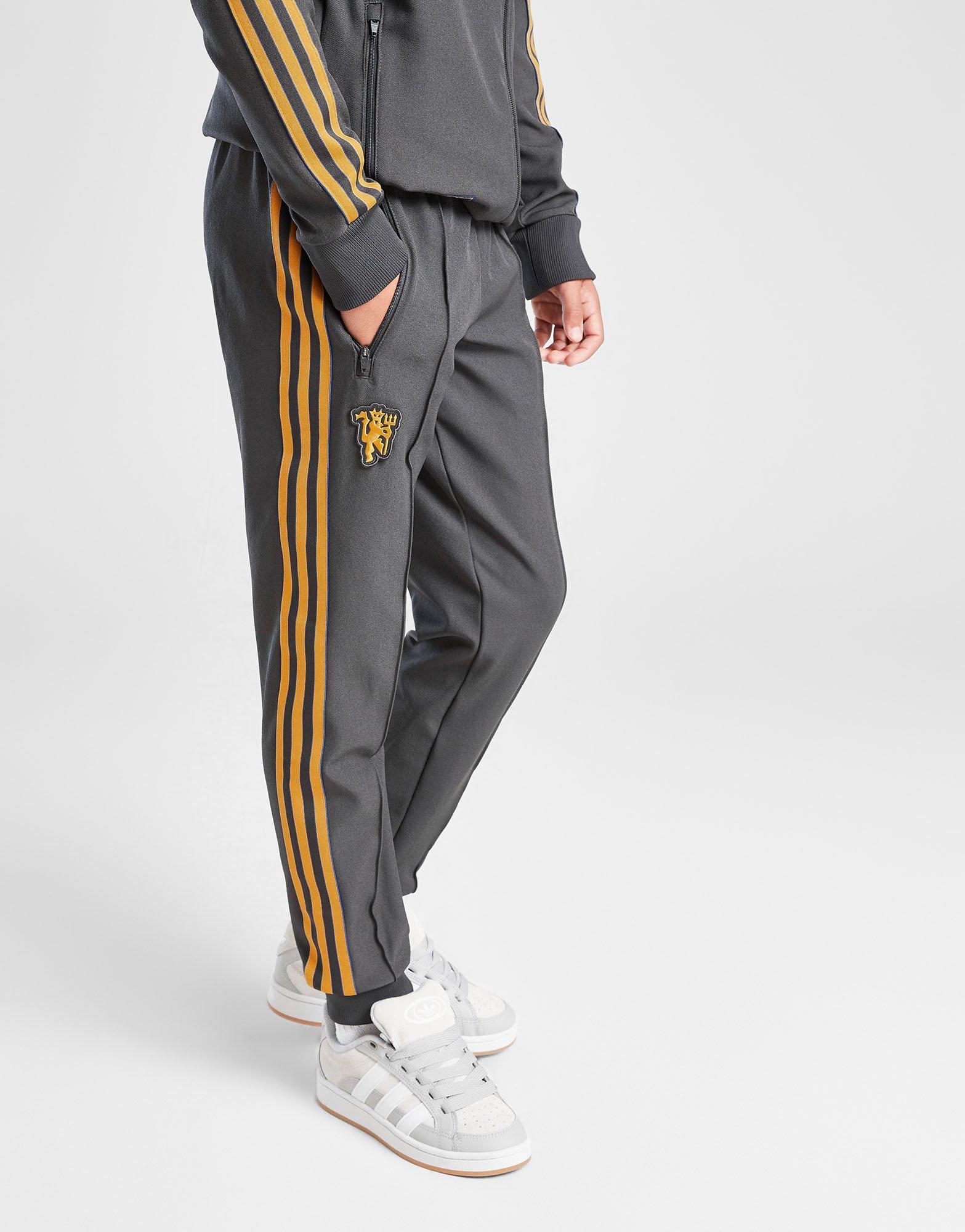 Black adidas Manchester United Terrace Icons Track Pants