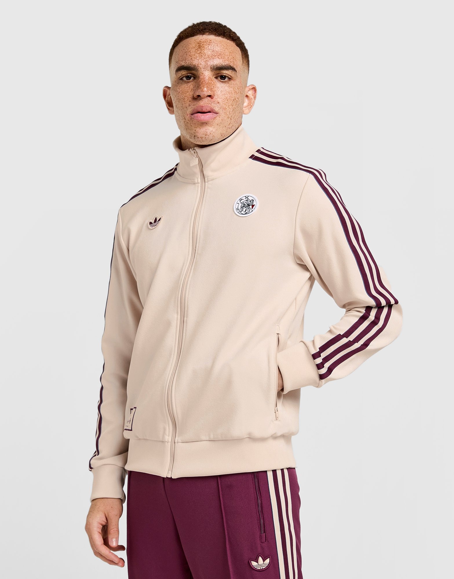 Brown adidas Originals AFC Ajax Terrace Icons Track Top - JD
